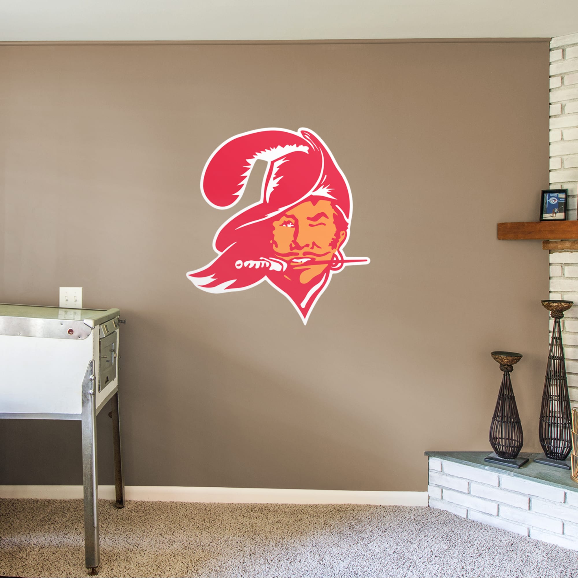 Tampa Bay Buccaneers: Classic Logo - Officially Licensed NFL Removable Wall Decal 37.0"W x 40.0"H by Fathead | Vinyl