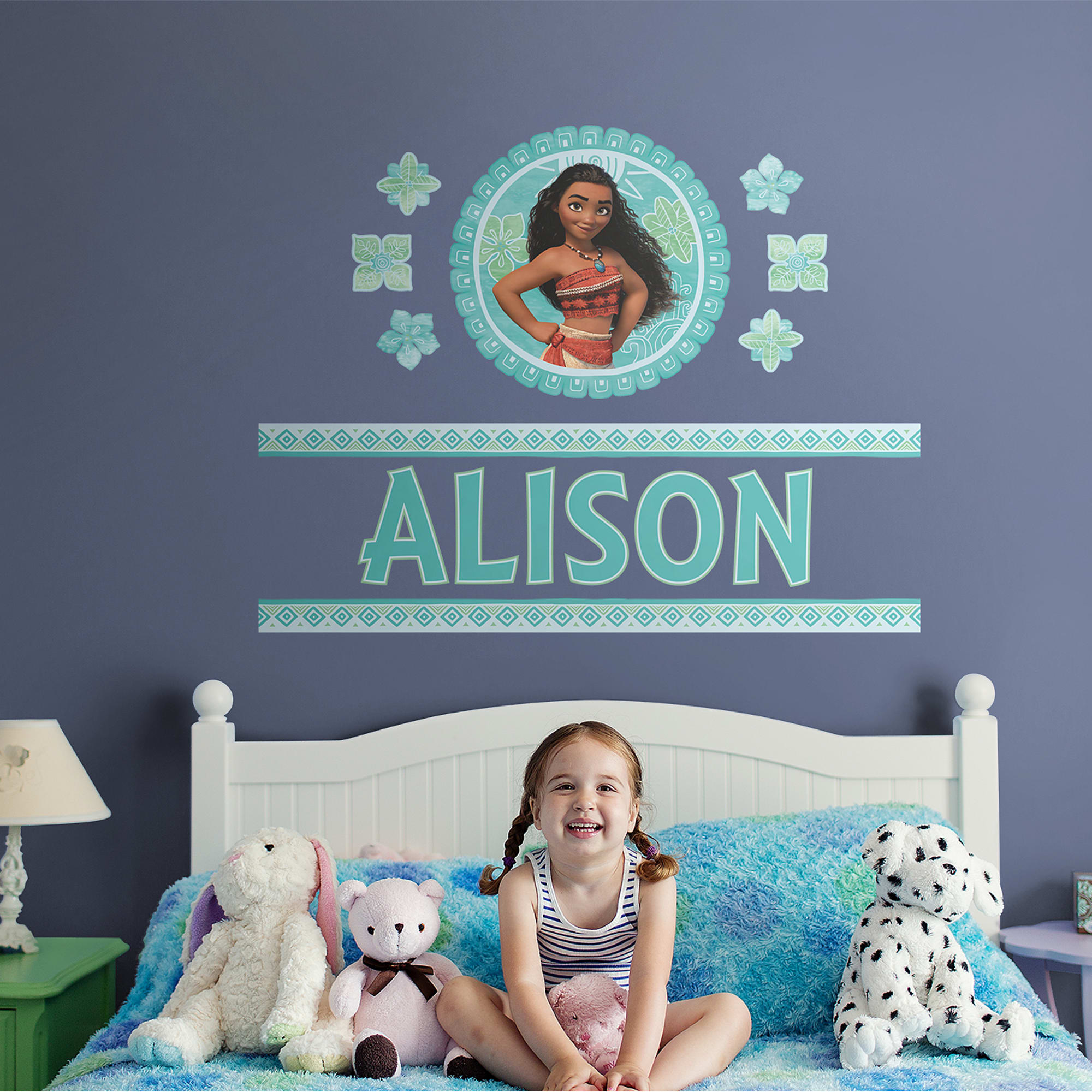 Moana: Personalized Name - Officially Licensed Disney Removable Wall Decal by Fathead | Vinyl