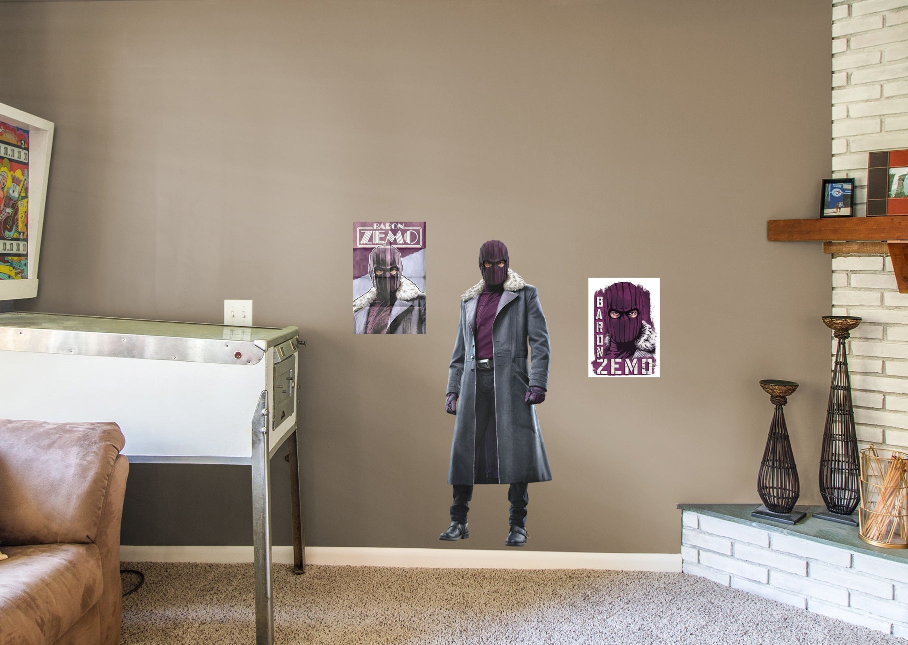 The Falcon & The Winter Soldier BARON ZEMO - Officially Licensed Marvel Removable Wall Decal Giant Character + 2 Decals by Fathe