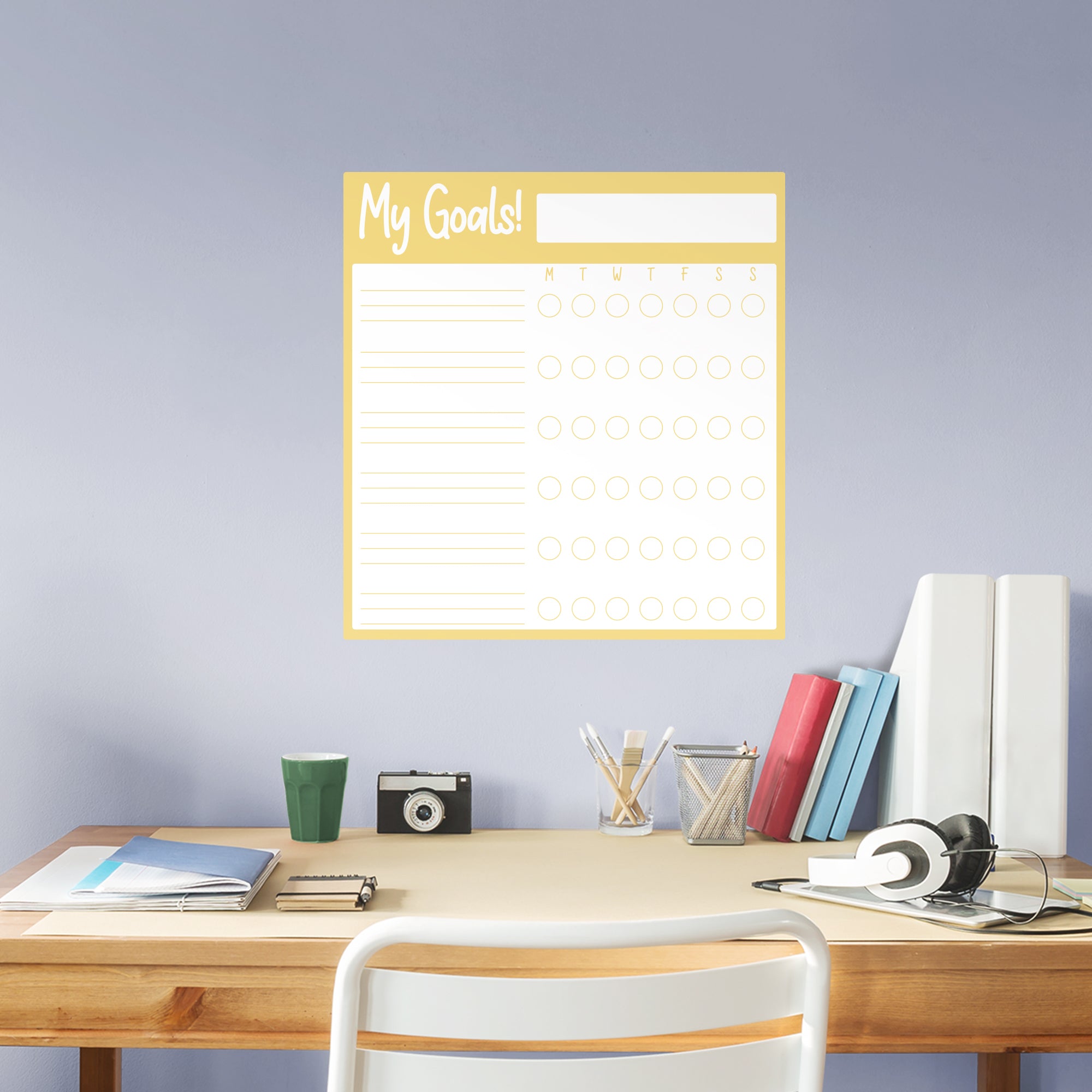 Goal Tracker: Gold - Removable Dry Erase Vinyl Decal XL by Fathead