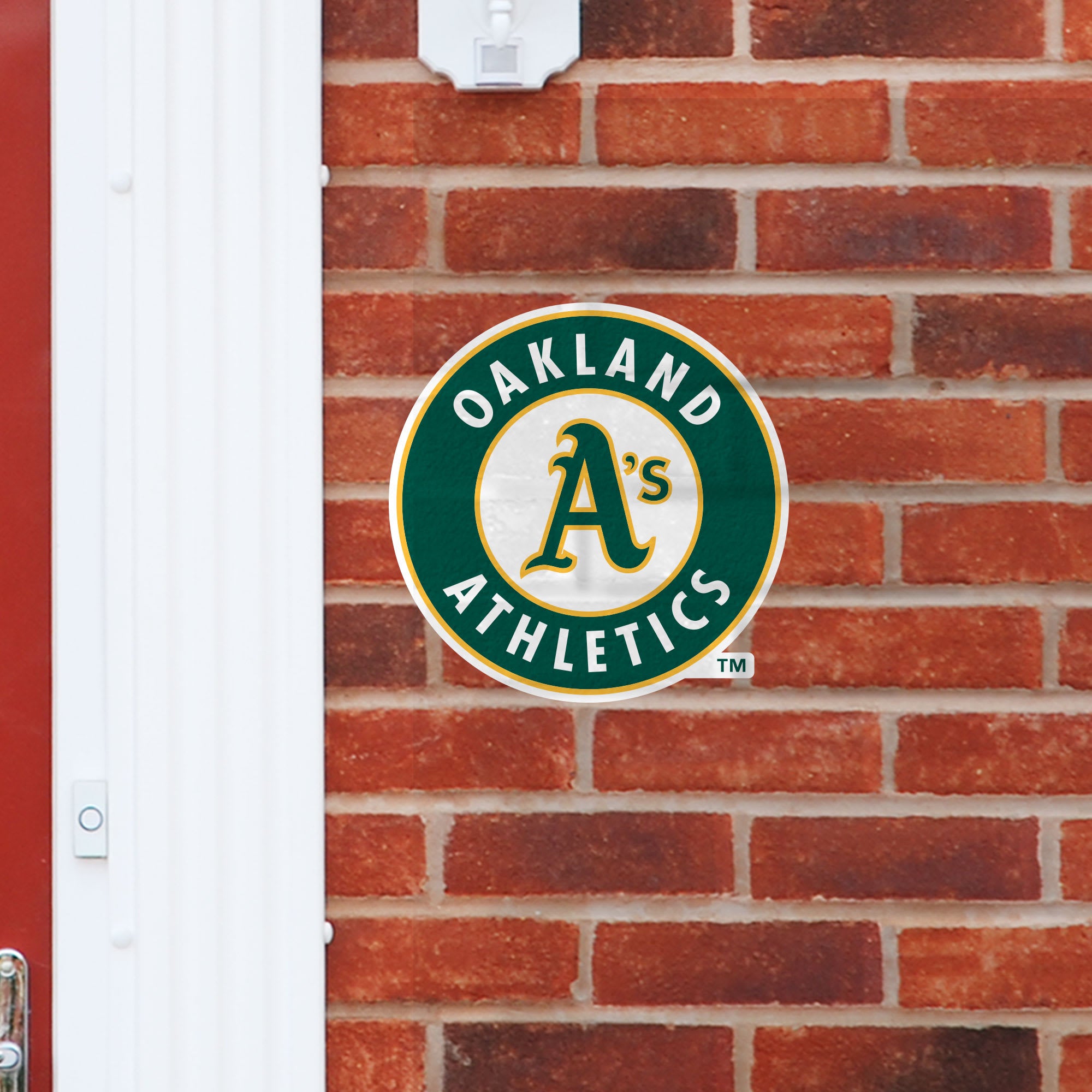 Oakland Athletics: Logo - Officially Licensed MLB Outdoor Graphic Large by Fathead | Wood/Aluminum