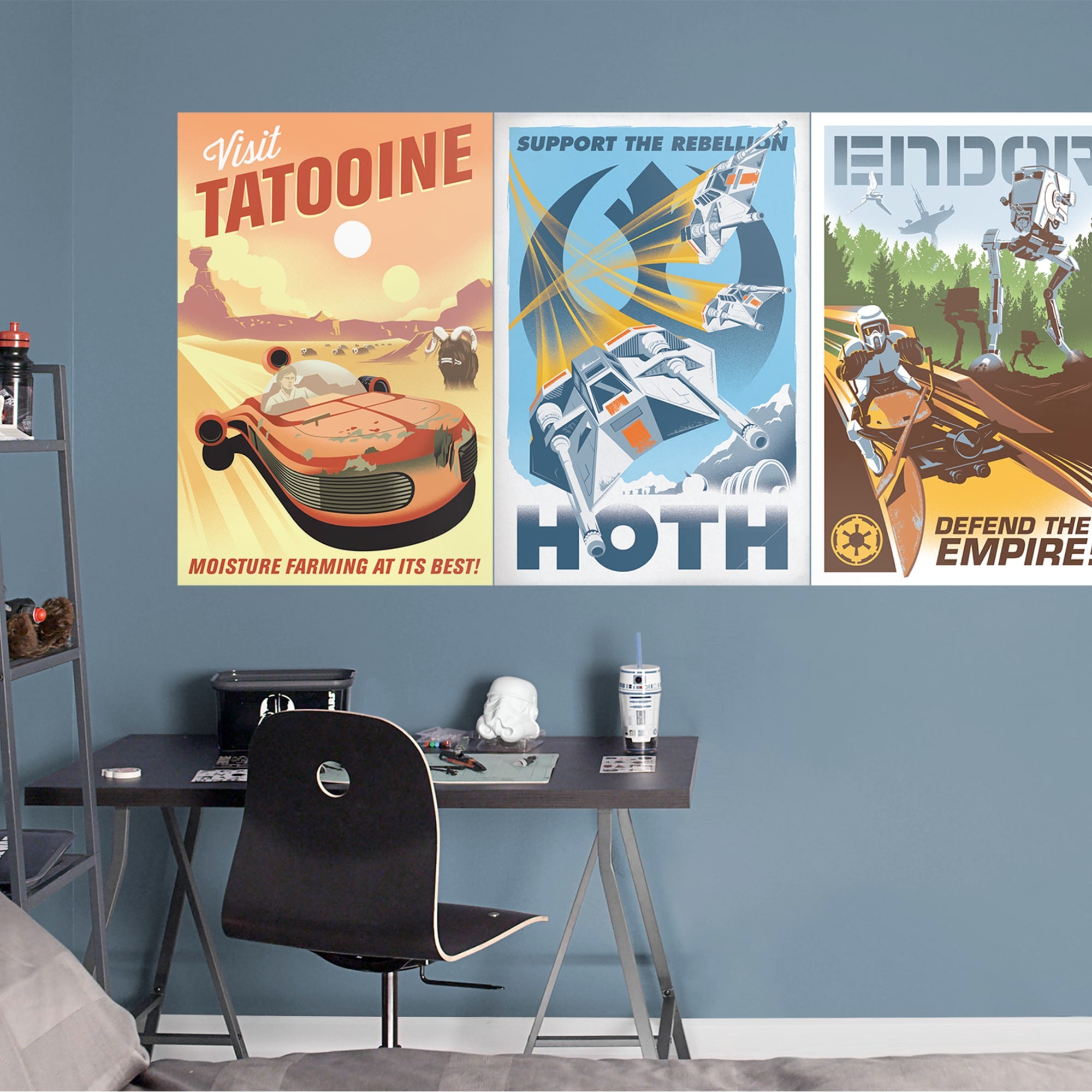 Star Wars: Retro Road Trip Collection - Officially Licensed Removable Wall Decals 79.0"W x 52.0"H by Fathead | Vinyl