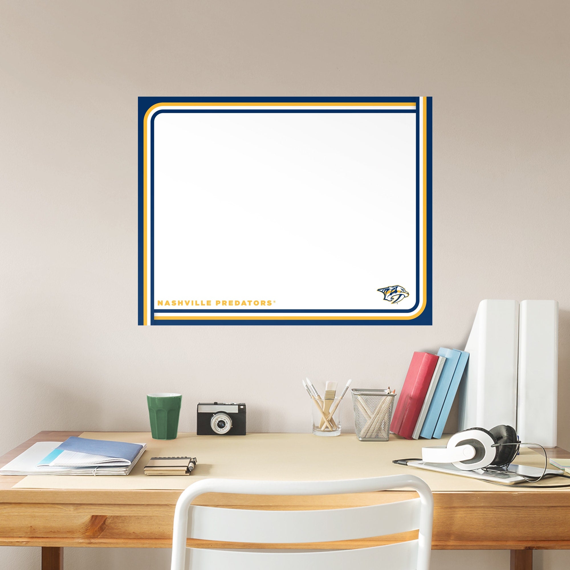Nashville Predators: Dry Erase Whiteboard - X-Large Officially Licensed NHL Removable Wall Decal XL by Fathead | Vinyl