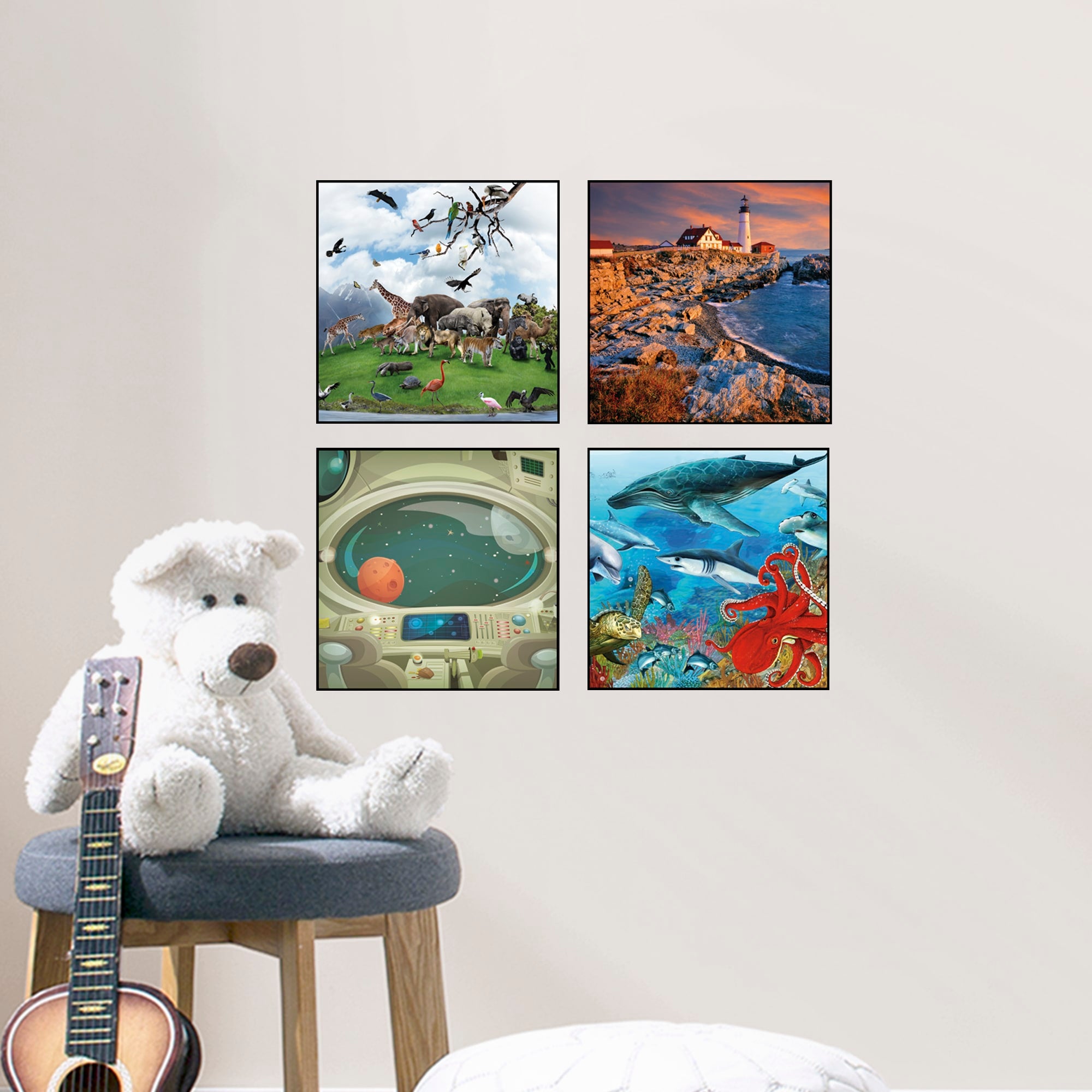 Photo Mix Up Puzzle Collection - Removable Vinyl Decal 12"W x 16.0"H by Fathead