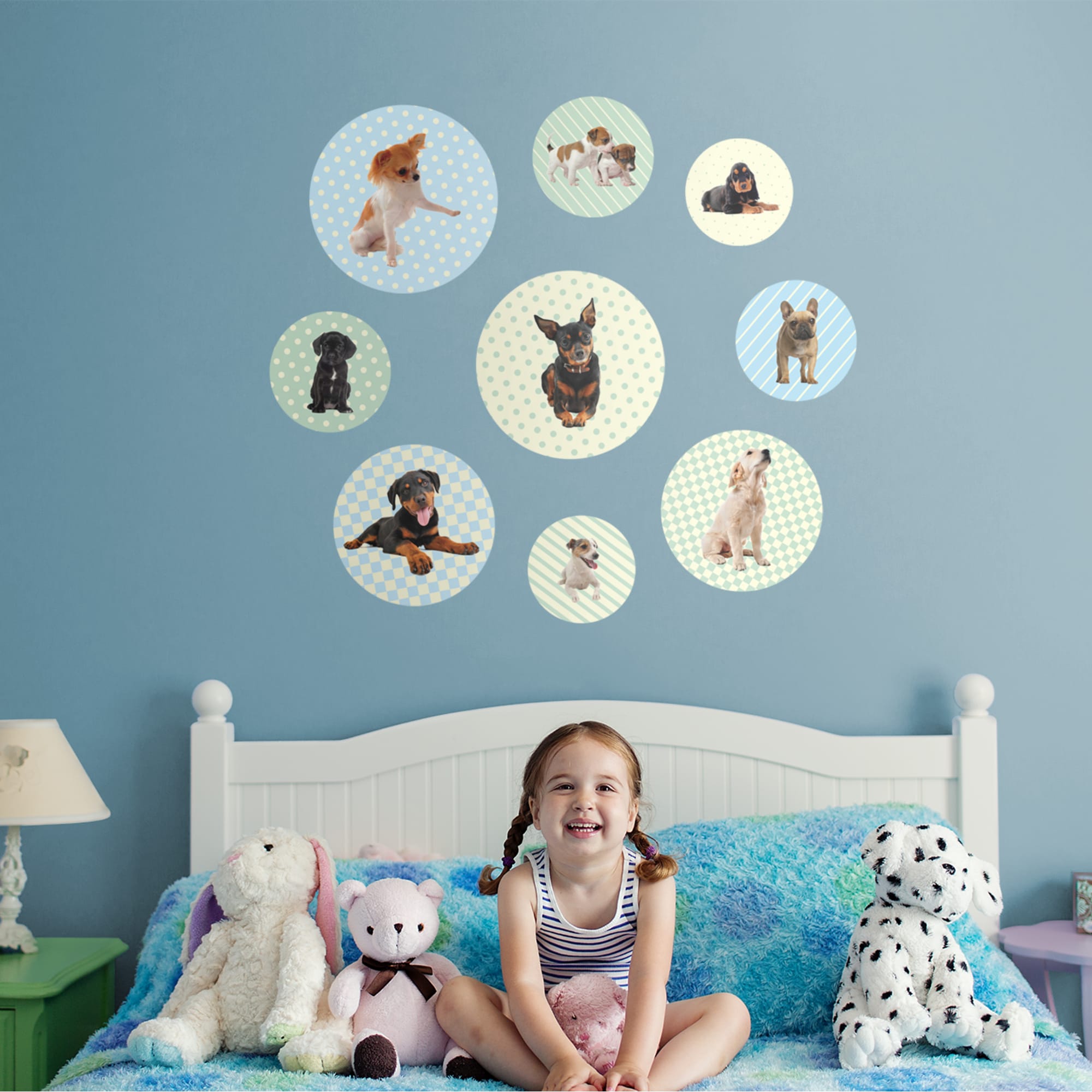 Dog: Puppy Circles Collection - Removable Vinyl Decals 52.0"W x 39.5"H by Fathead