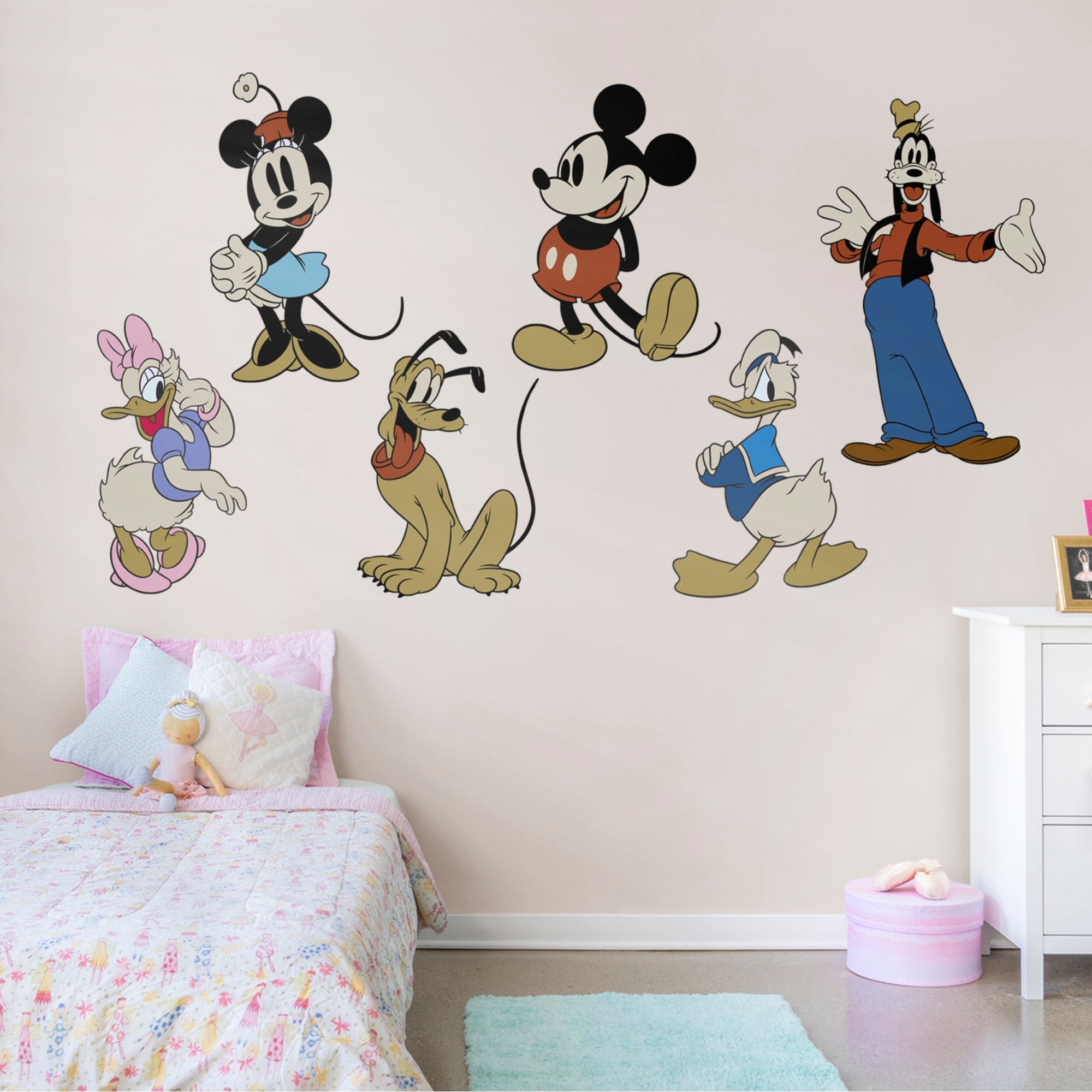 Disney: Classic Mickey & Friends - Officially Licensed Disney Removable Wall Decal 80.0"W x 51.0"H by Fathead | Vinyl