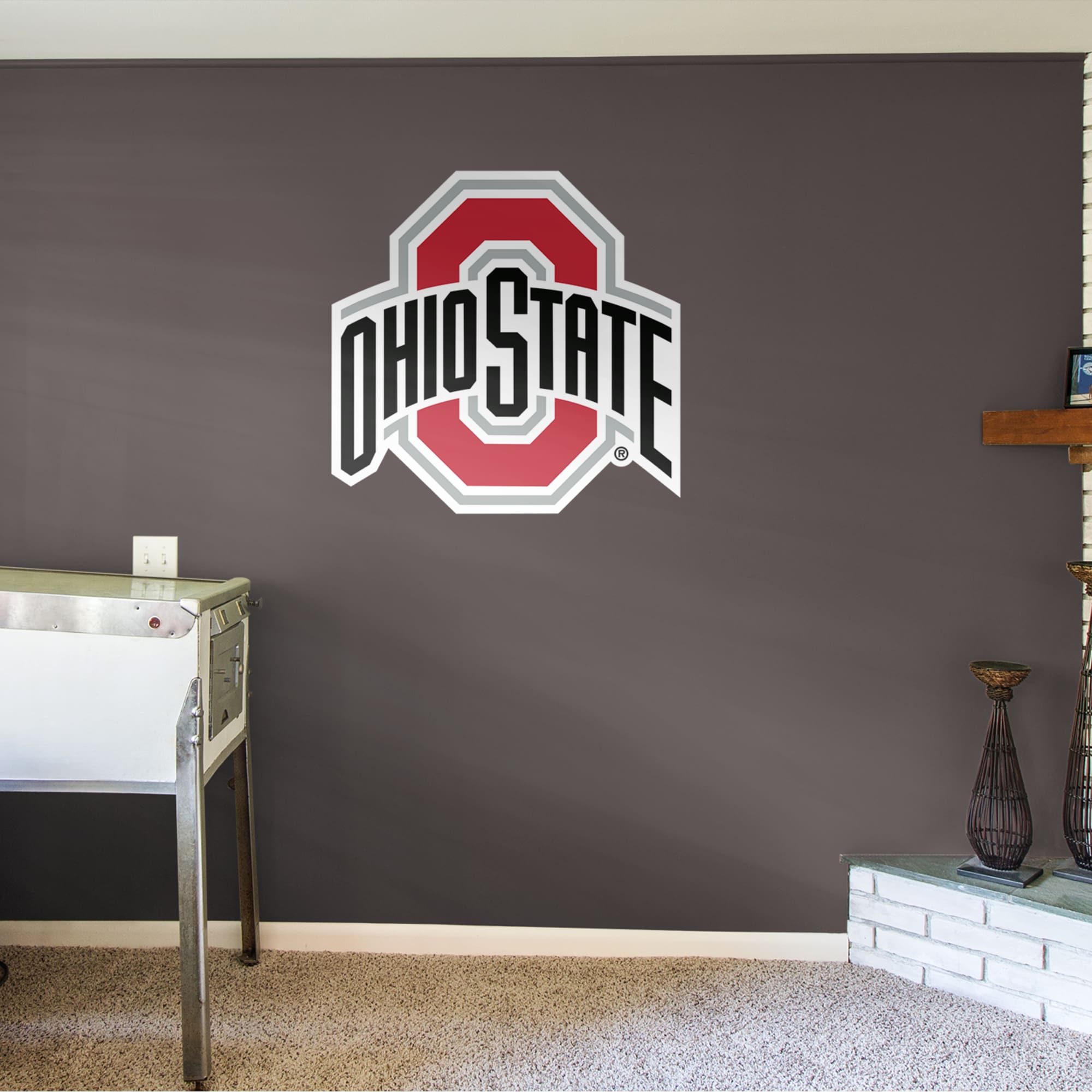 Ohio State Buckeyes: Logo - Officially Licensed Removable Wall Decal 38.0"W x 38.0"H by Fathead | Vinyl