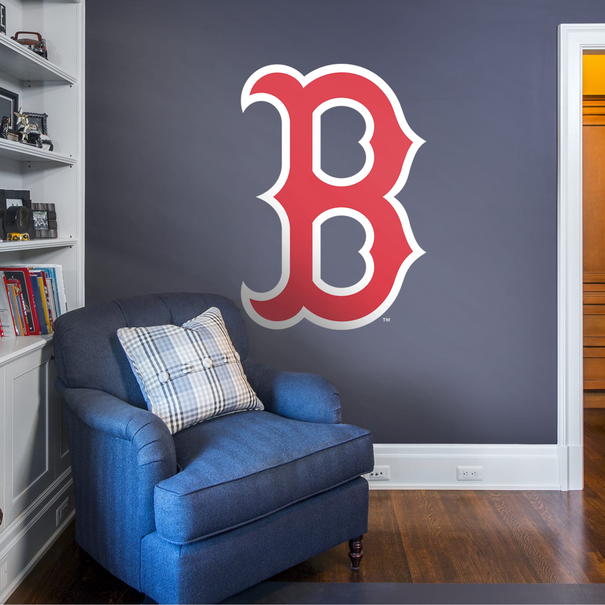 Boston Red Sox: "B" Logo - Officially Licensed MLB Removable Wall Decal Giant Logo (36"W x 51"H) by Fathead | Vinyl
