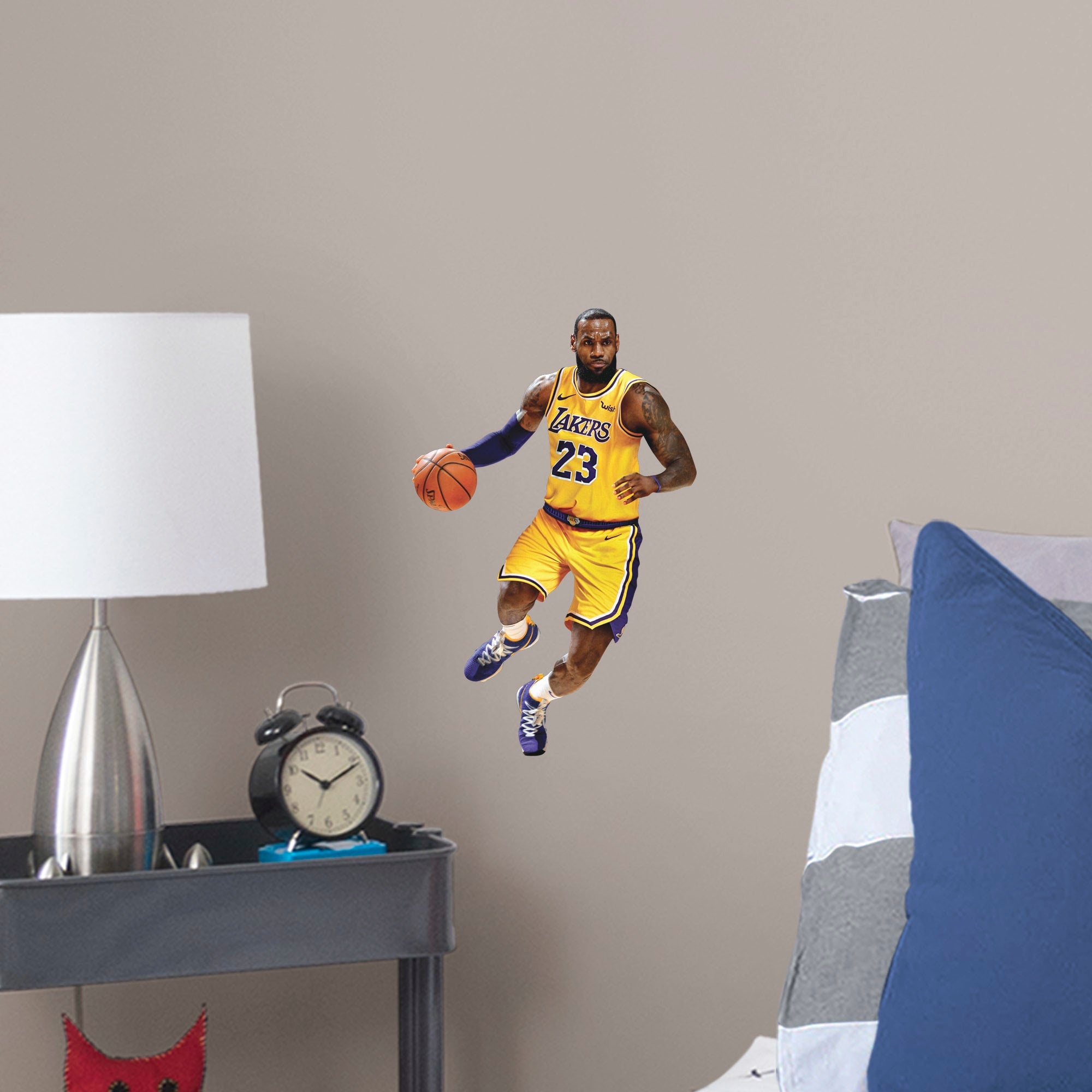 LeBron James for Los Angeles Lakers - Officially Licensed NBA Removable Wall Decal Large by Fathead | Vinyl
