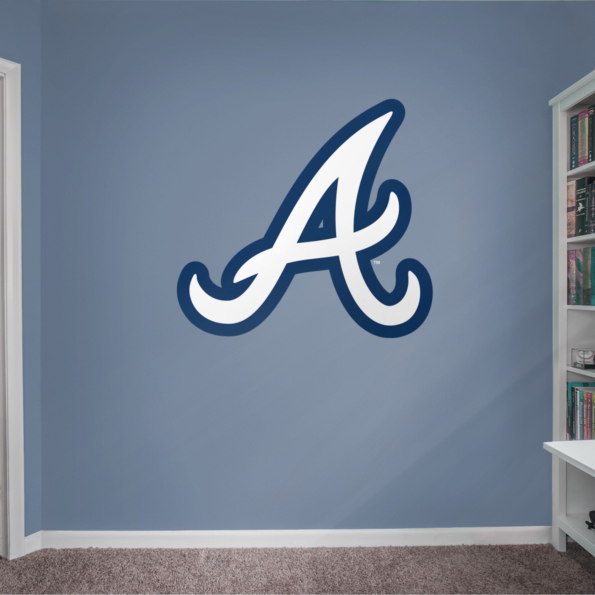 Atlanta Braves: Alternate Logo - Officially Licensed MLB Removable Wall Decal 44.0"W x 42.0"H by Fathead | Vinyl