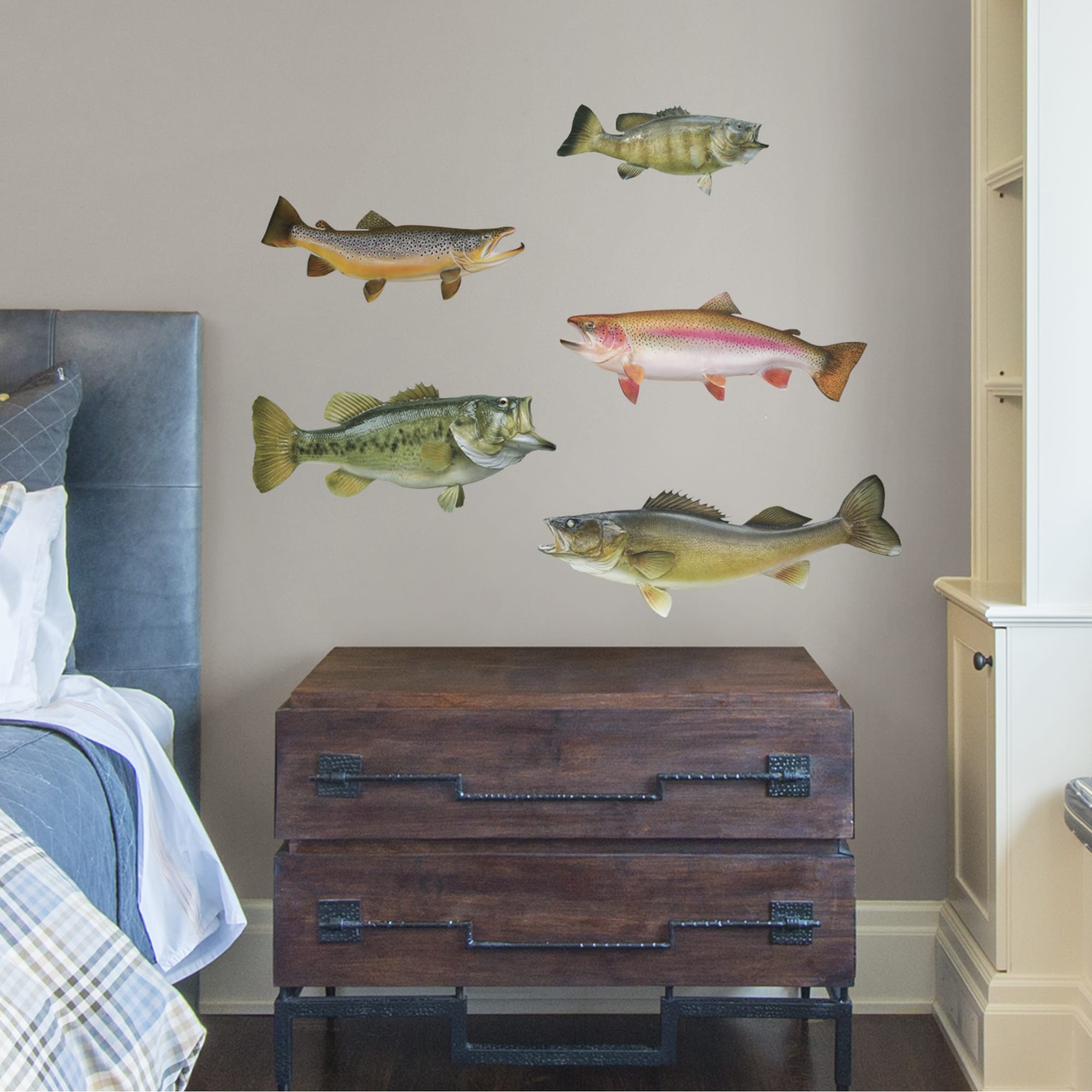 Game Fish Collection - Removable Vinyl Decals 26.0"W x 39.5"H by Fathead