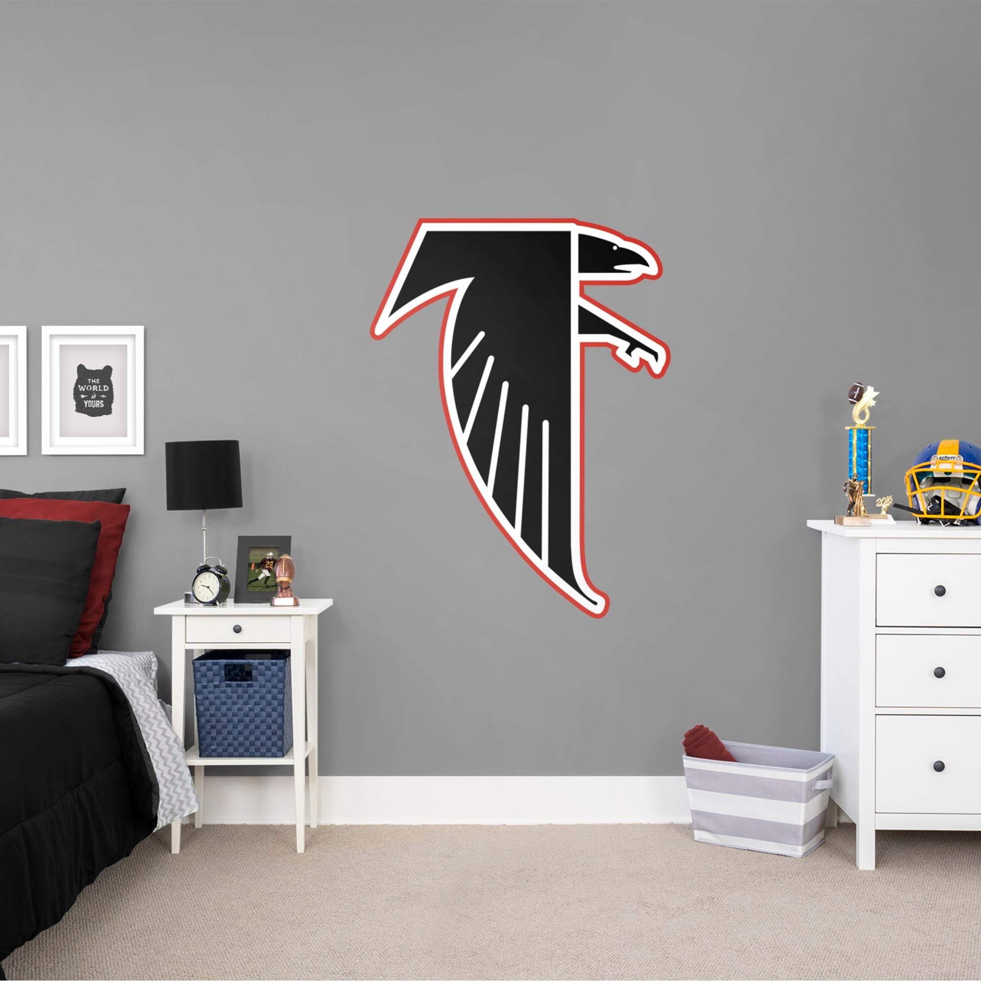 Atlanta Falcons: Classic Logo - Officially Licensed NFL Removable Wall Decal 38.0"W x 51.0"H by Fathead | Vinyl