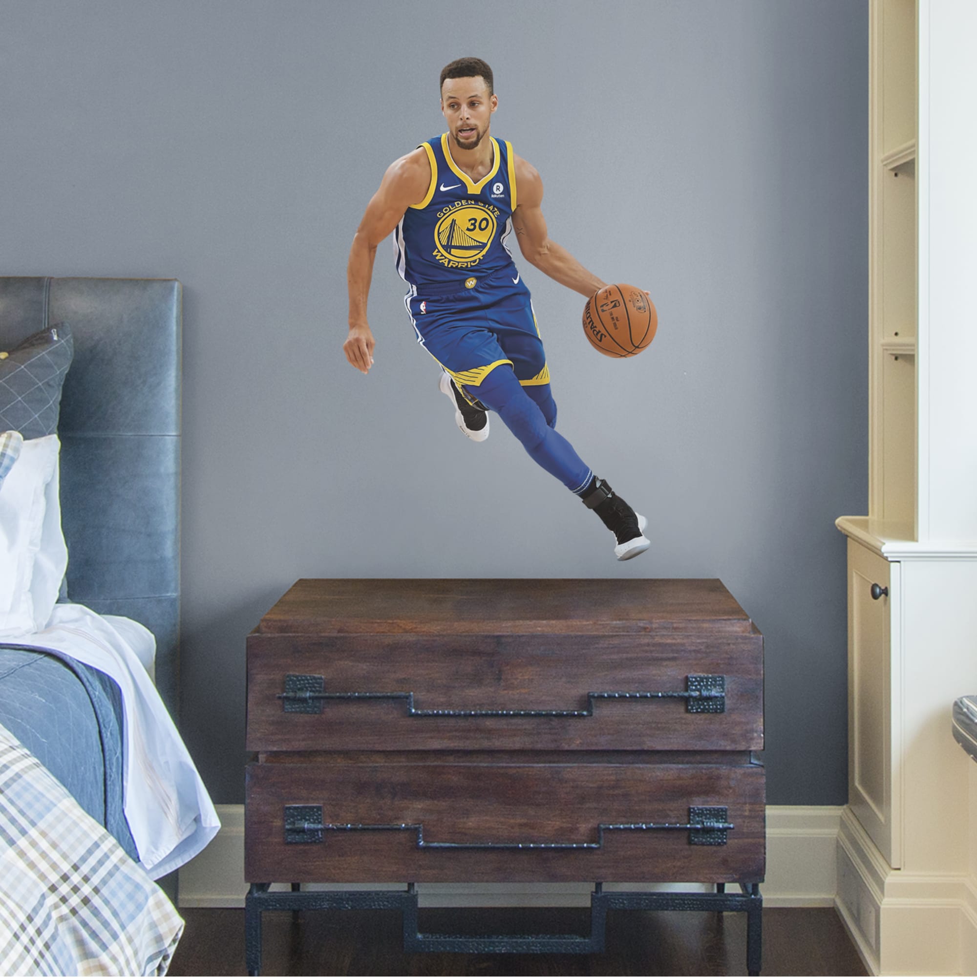 Stephen Curry for Golden State Warriors - Officially Licensed NBA Removable Wall Decal 24.0"W x 39.0"H by Fathead | Vinyl