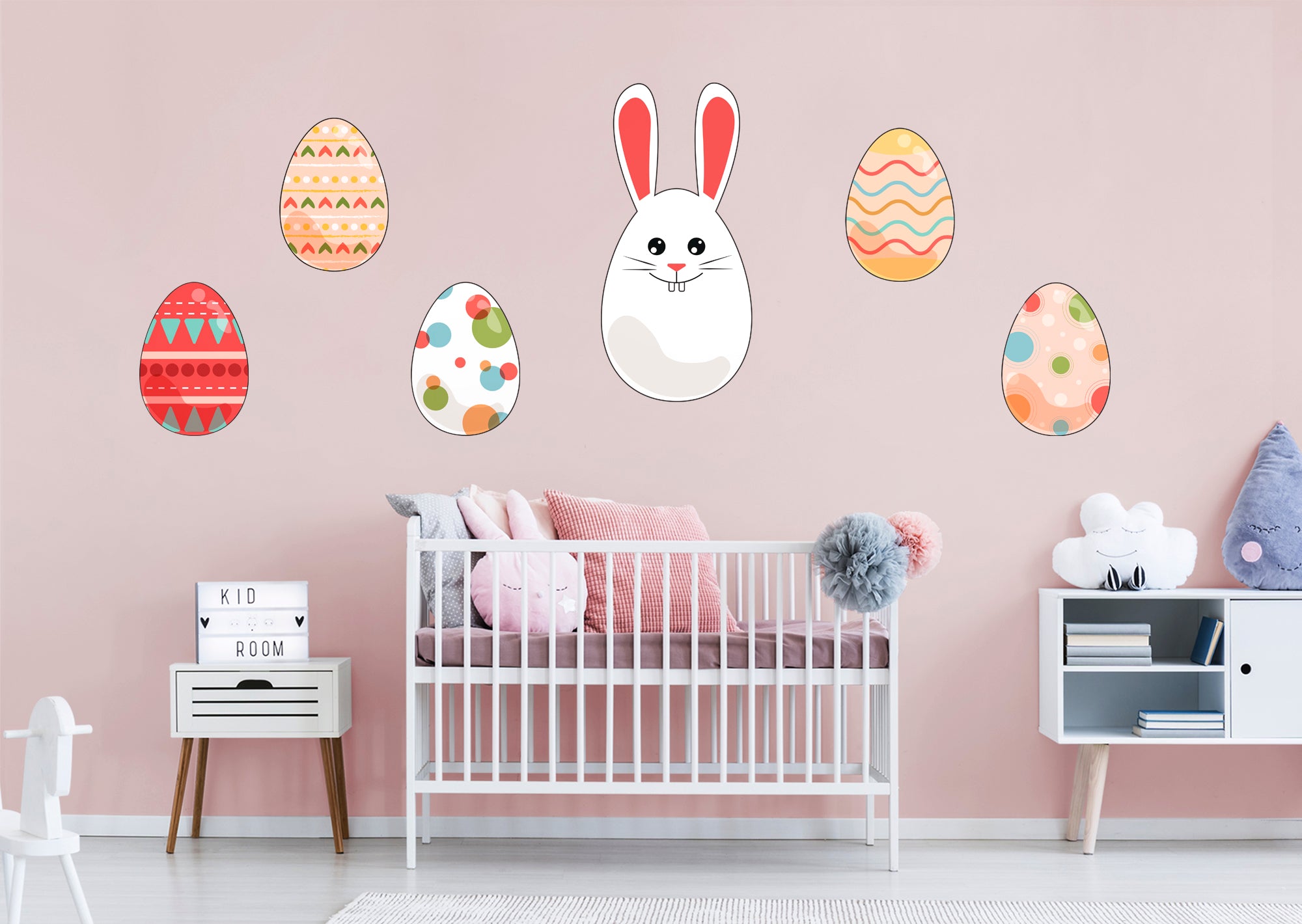 Easter Egg Bunny - Removable Wall Decal Giant Icon + 5 Decals by Fathead | Vinyl