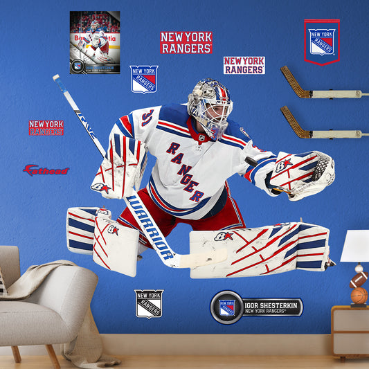 New York Rangers: Adam Fox 2021 Poster - NHL Removable Adhesive Wall Decal Giant 36W x 48H