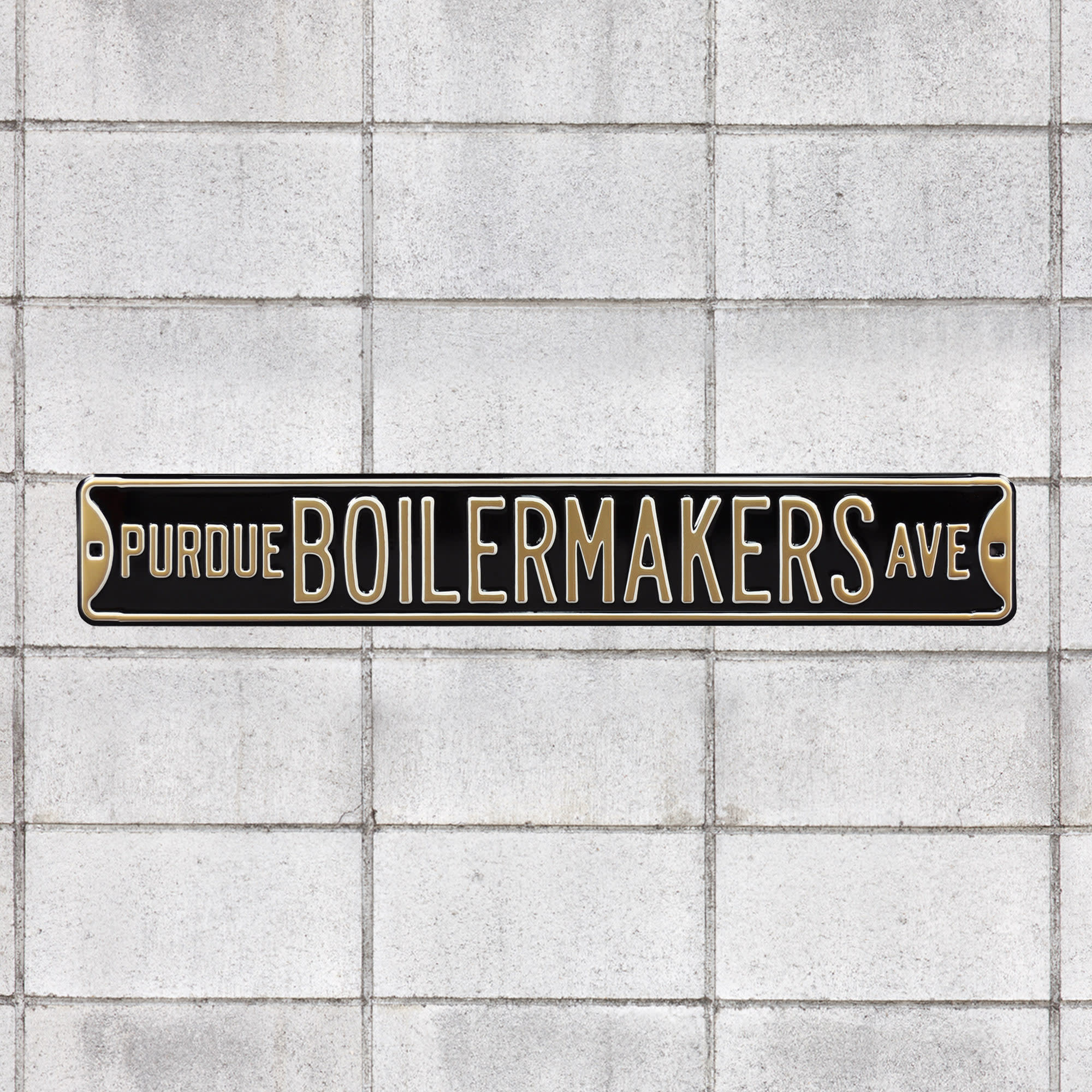 Purdue Boilermakers: Purdue Boilermakers Avenue - Officially Licensed Metal Street Sign 36.0"W x 6.0"H by Fathead | 100% Steel