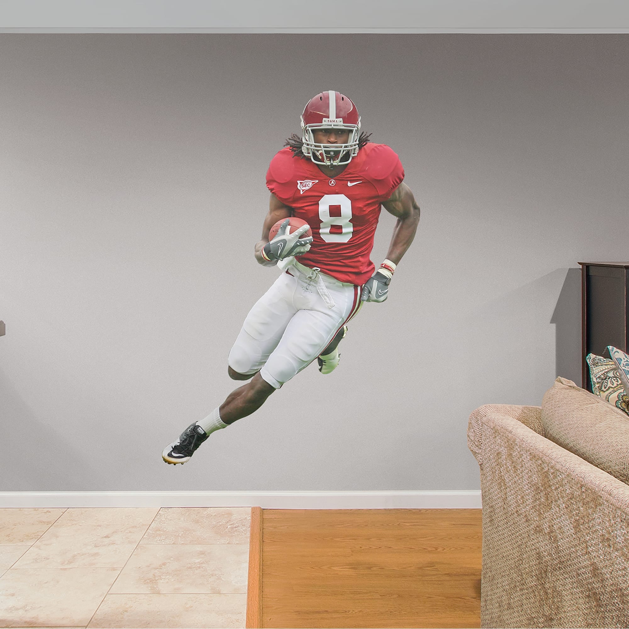Julio Jones for Alabama Crimson Tide: Alabama - Officially Licensed Removable Wall Decal 49.0"W x 71.0"H by Fathead | Vinyl