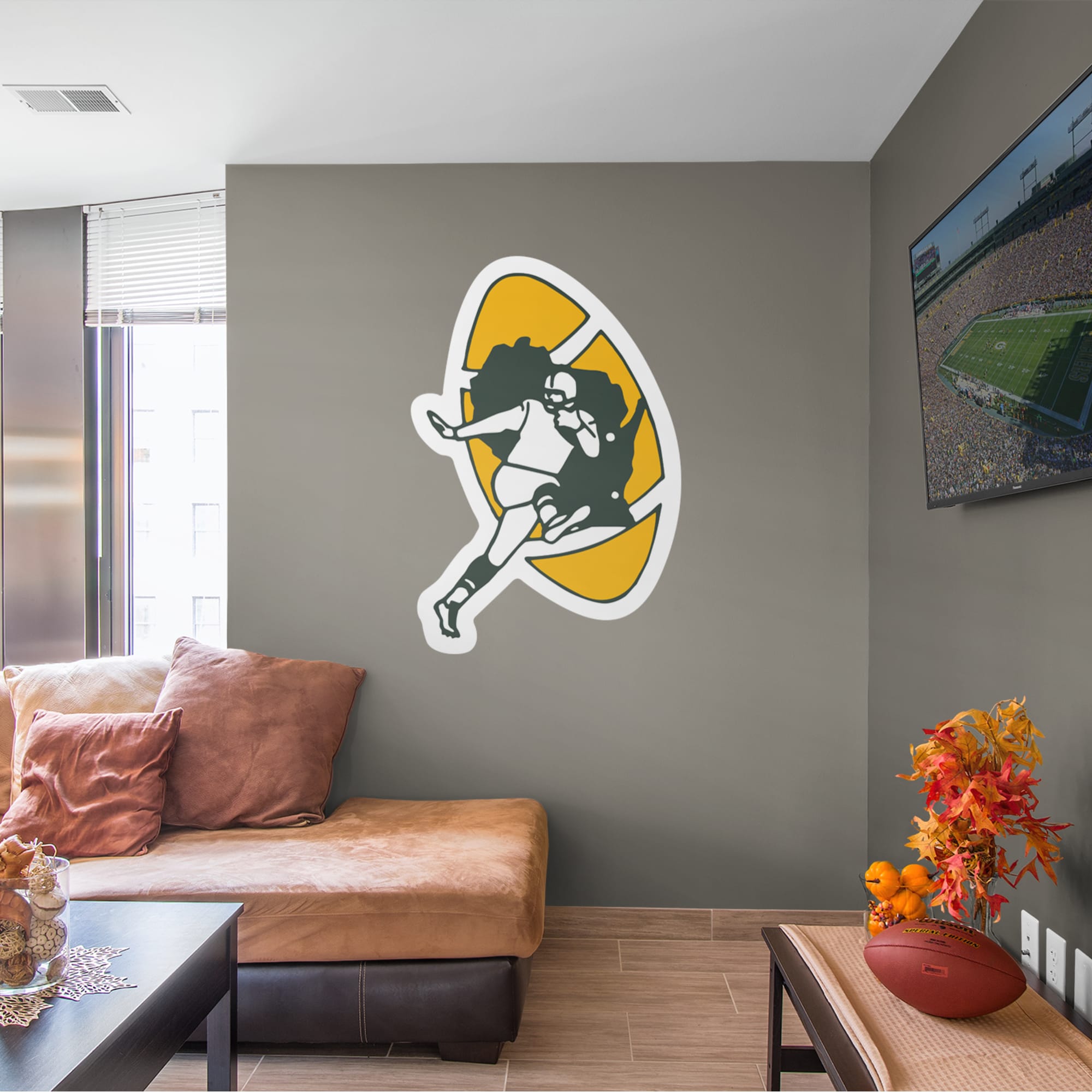 Green Bay Packers: Classic Logo - Officially Licensed NFL Removable Wall Decal 35.0"W x 51.0"H by Fathead | Vinyl