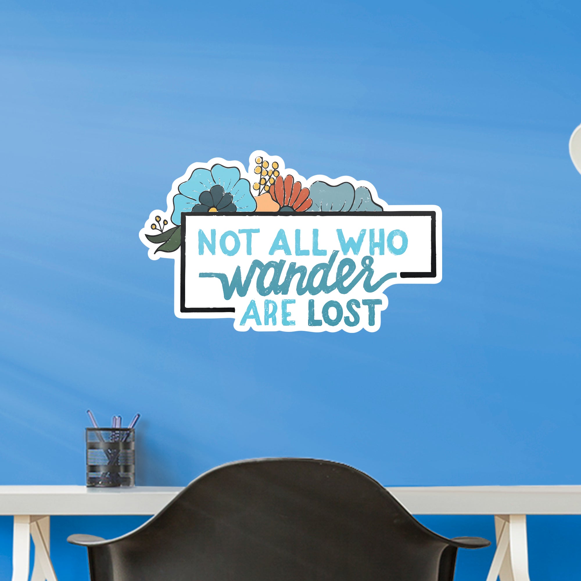 Not All Who Wander - Officially Licensed Big Moods Removable Wall Decal Large by Fathead | Vinyl