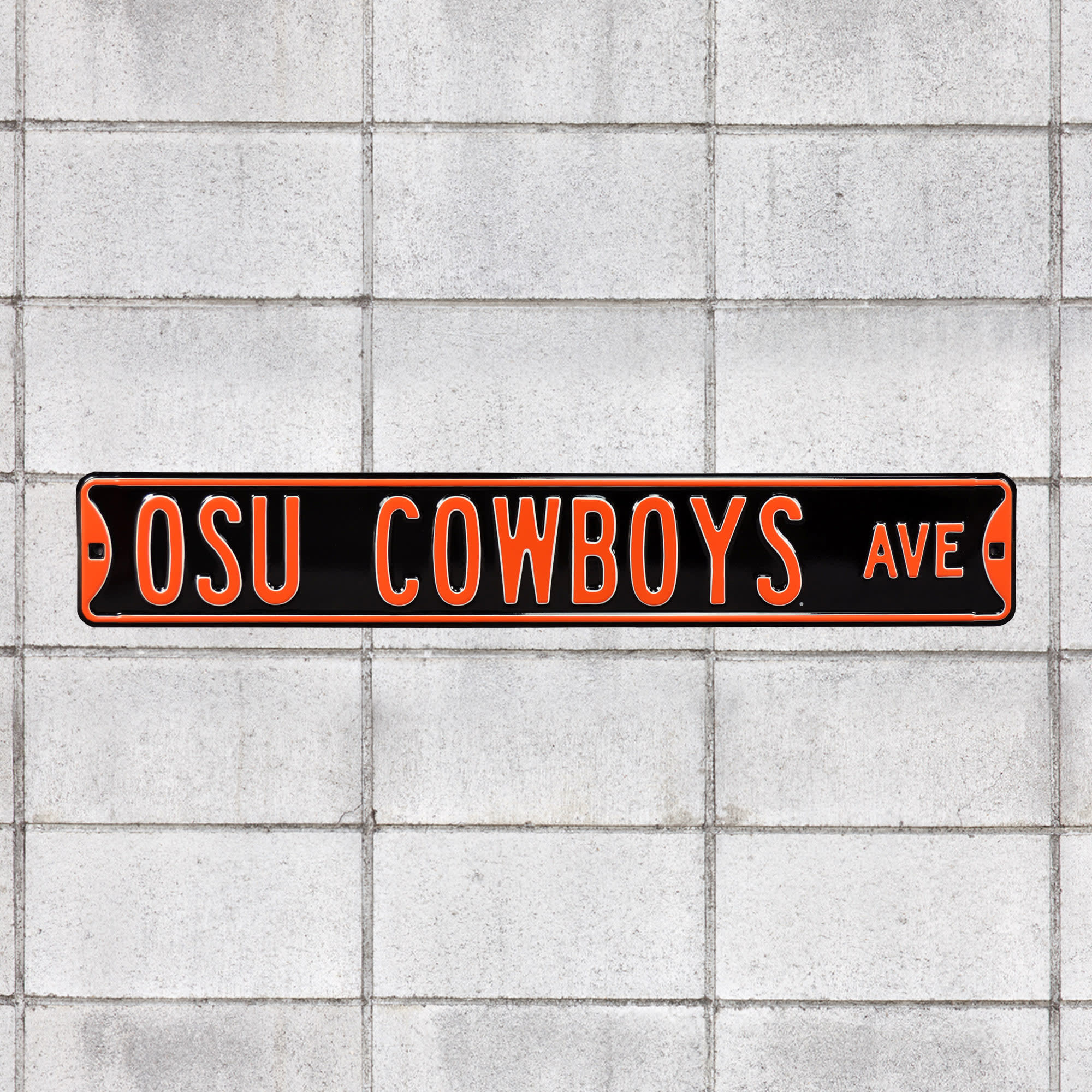 Oklahoma State Cowboys: Oklahoma State Cowboys Avenue - Officially Licensed Metal Street Sign 36.0"W x 6.0"H by Fathead | 100% S