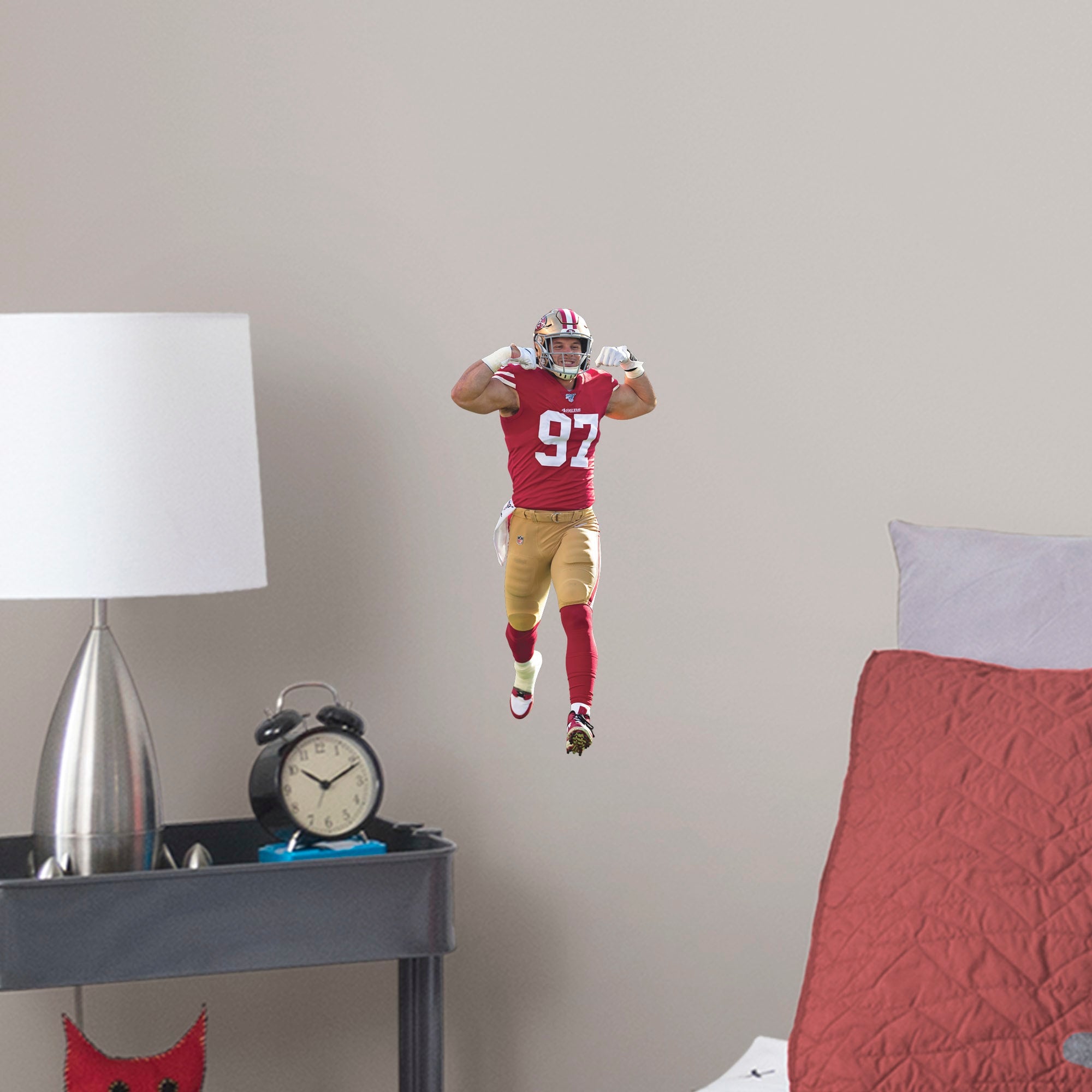 Nick Bosa for San Francisco 49ers: Flex - Officially Licensed NFL Removable Wall Decal Large by Fathead | Vinyl