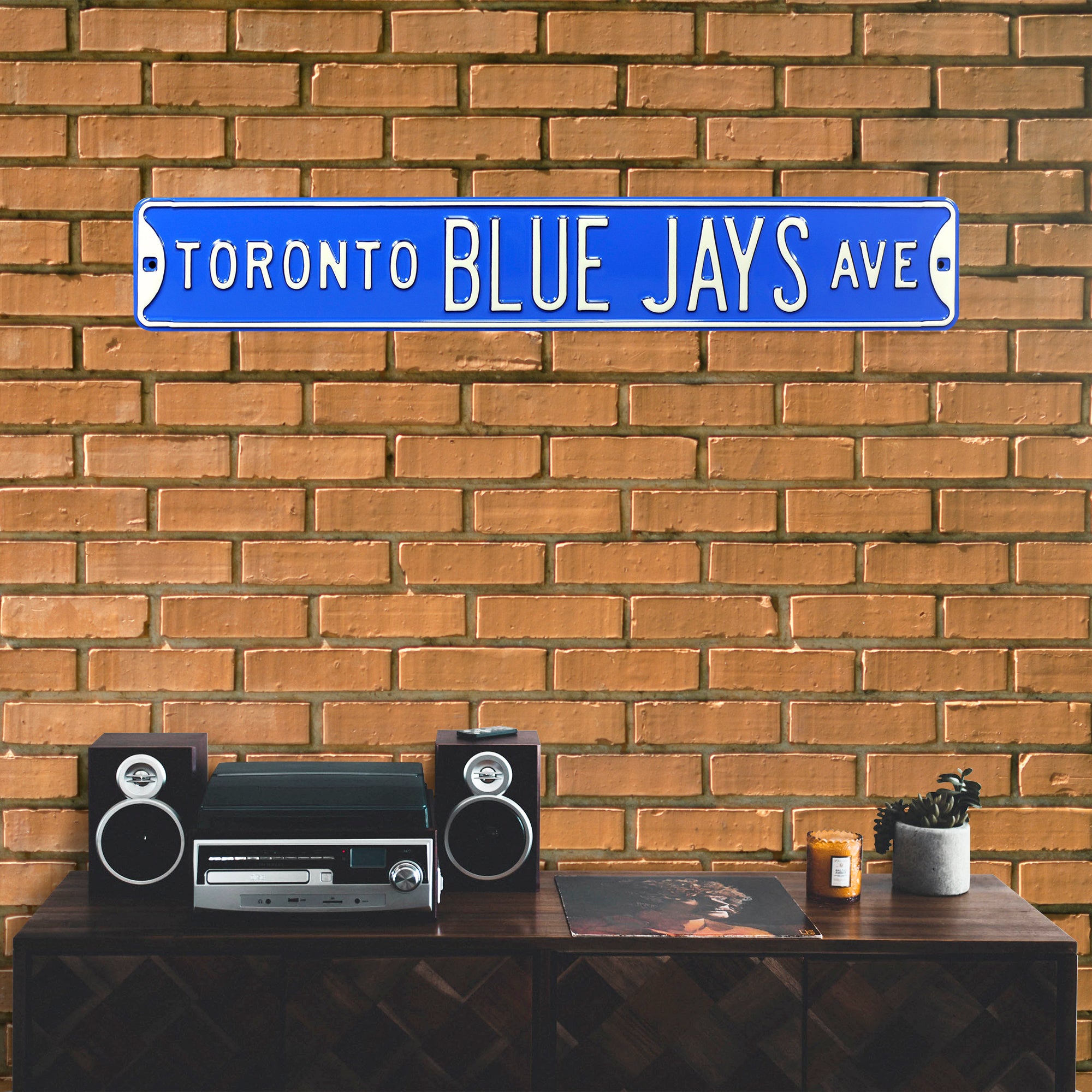 Toronto Blue Jays Steel Street Sign-TORONTO BLUE JAYS AVE 36" W x 6" H by Fathead