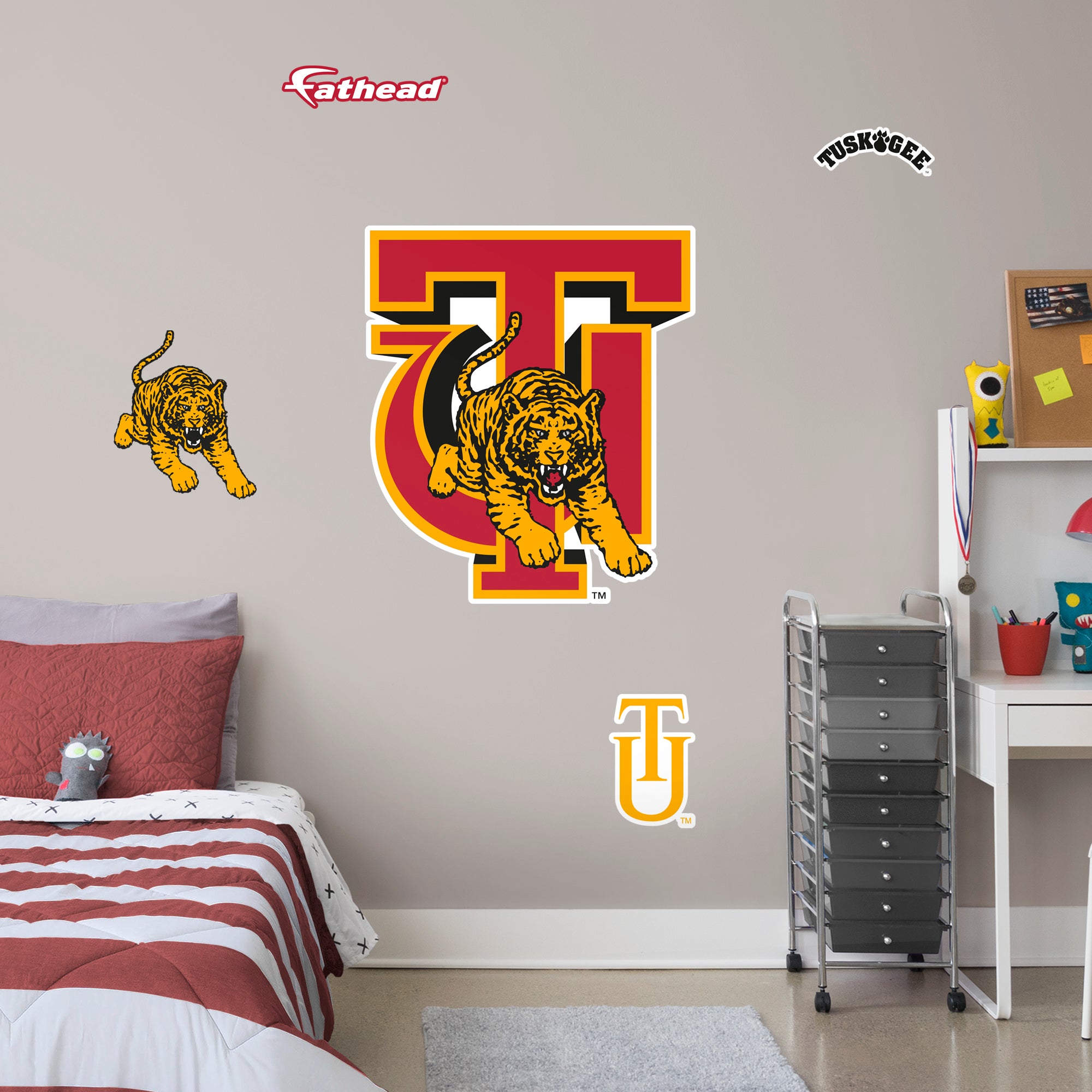 Tuskegee University RealBig Logo - Officially Licensed NCAA Removable Wall Decal Giant Decal (38"W x 33"H) by Fathead | Vinyl