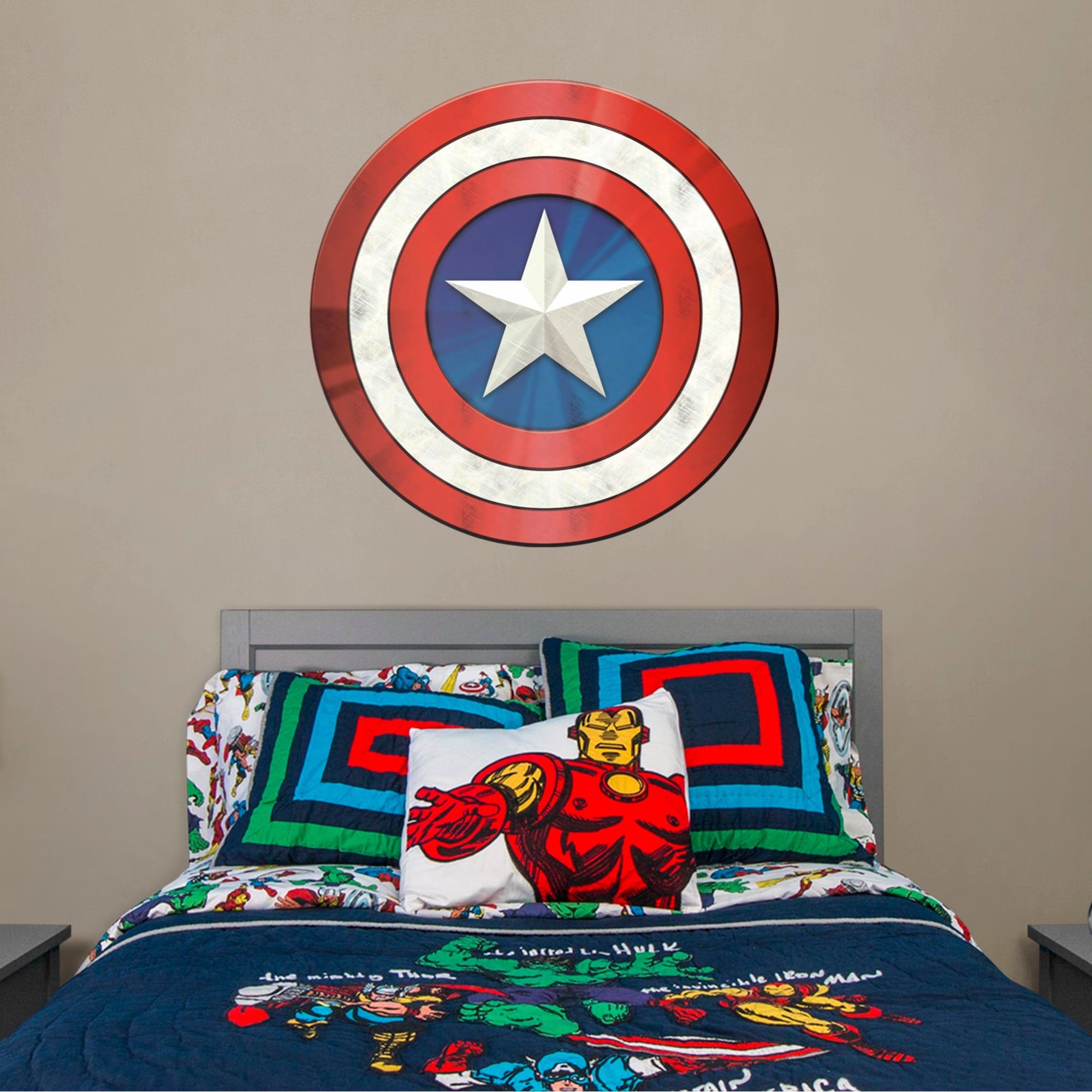 Captain America: Shield - Officially Licensed Removable Wall Decal 39.0"W x 39.0"H by Fathead | Vinyl
