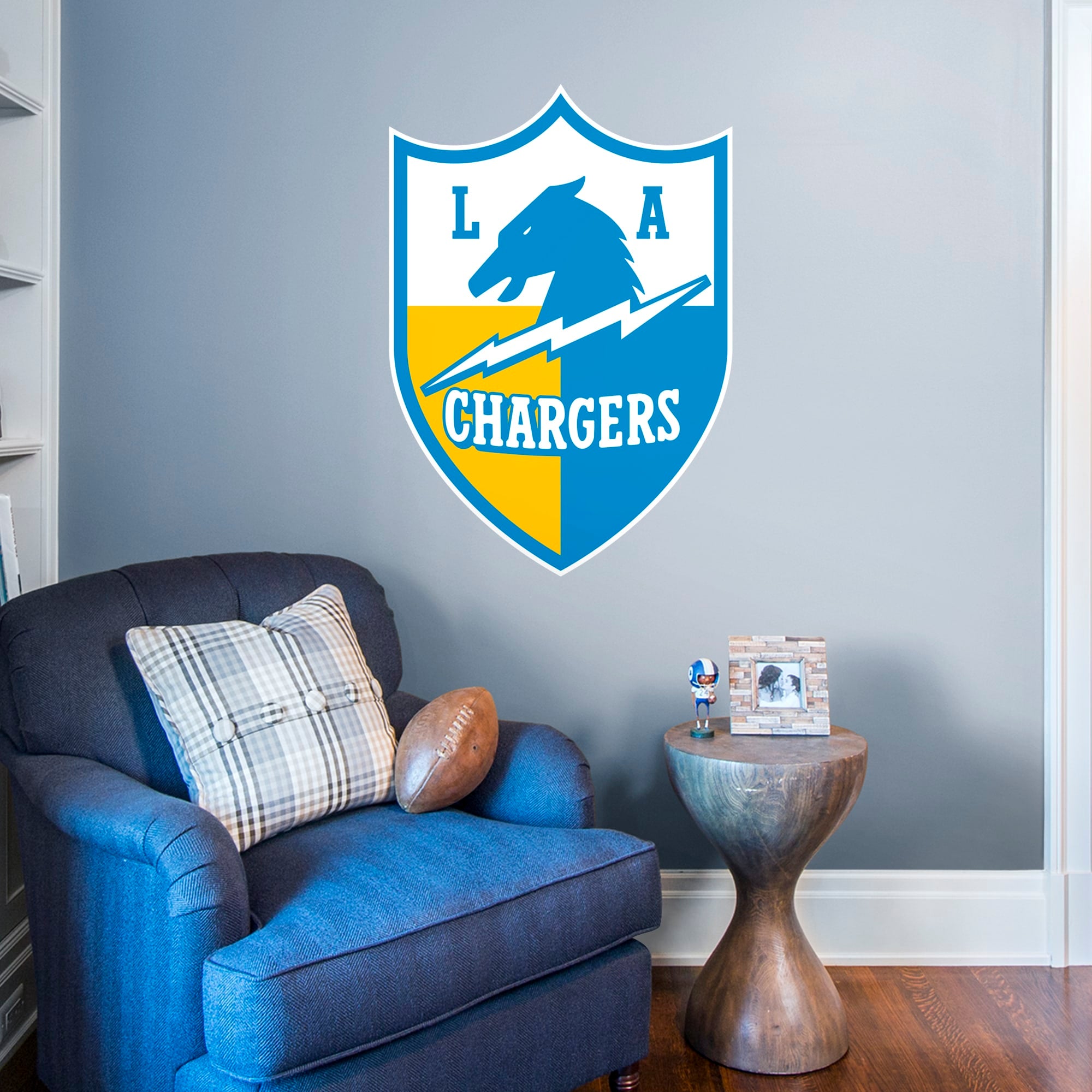 Los Angeles Chargers: AFL Logo - Officially Licensed NFL Removable Wall Decal Giant Logo + 5 Decals (39"W x 43"H) by Fathead | V