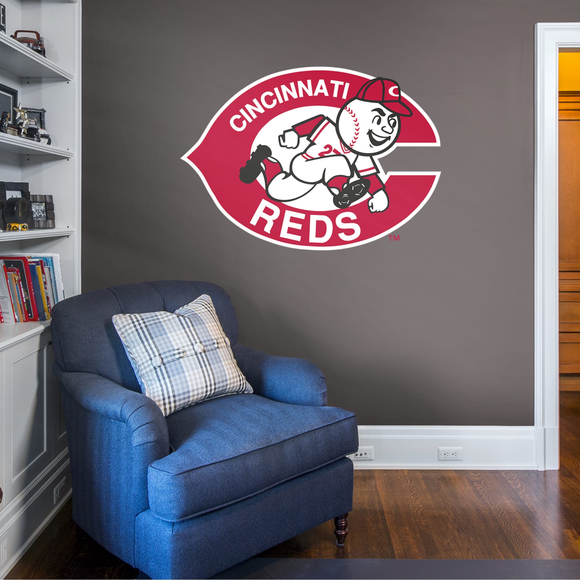 Cincinnati Reds: Classic Logo - Officially Licensed MLB Removable Wall Decal 51.0"W x 36.0"H by Fathead | Vinyl