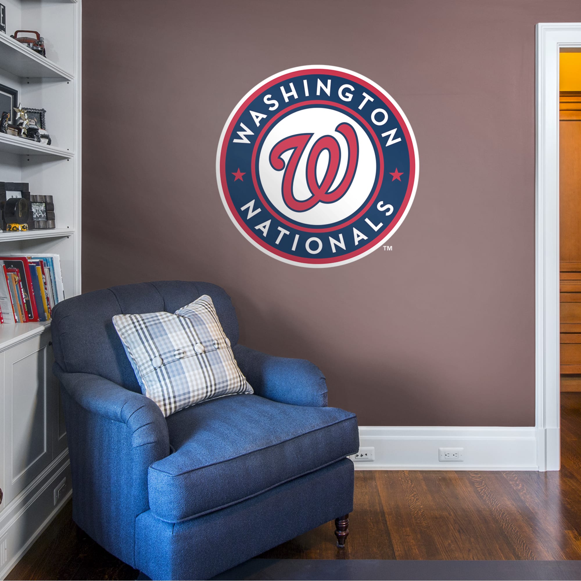 Washington Nationals: Logo - Officially Licensed MLB Removable Wall Decal Giant Logo (39"W x 39"H) by Fathead | Vinyl