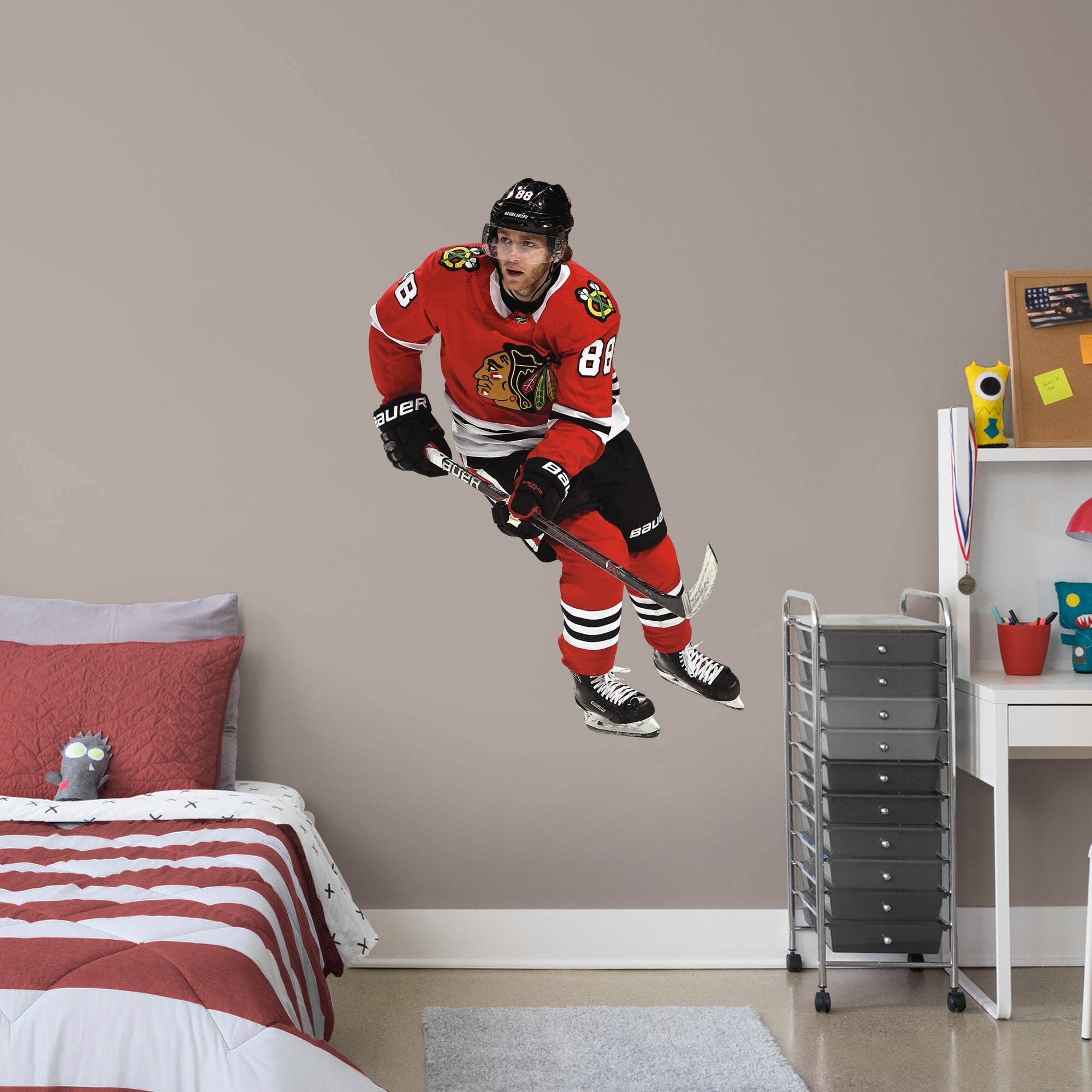 Patrick Kane for Chicago Blackhawks: Home - Officially Licensed NHL Removable Wall Decal Giant Athlete + 2 Decals (34"W x 51"H)