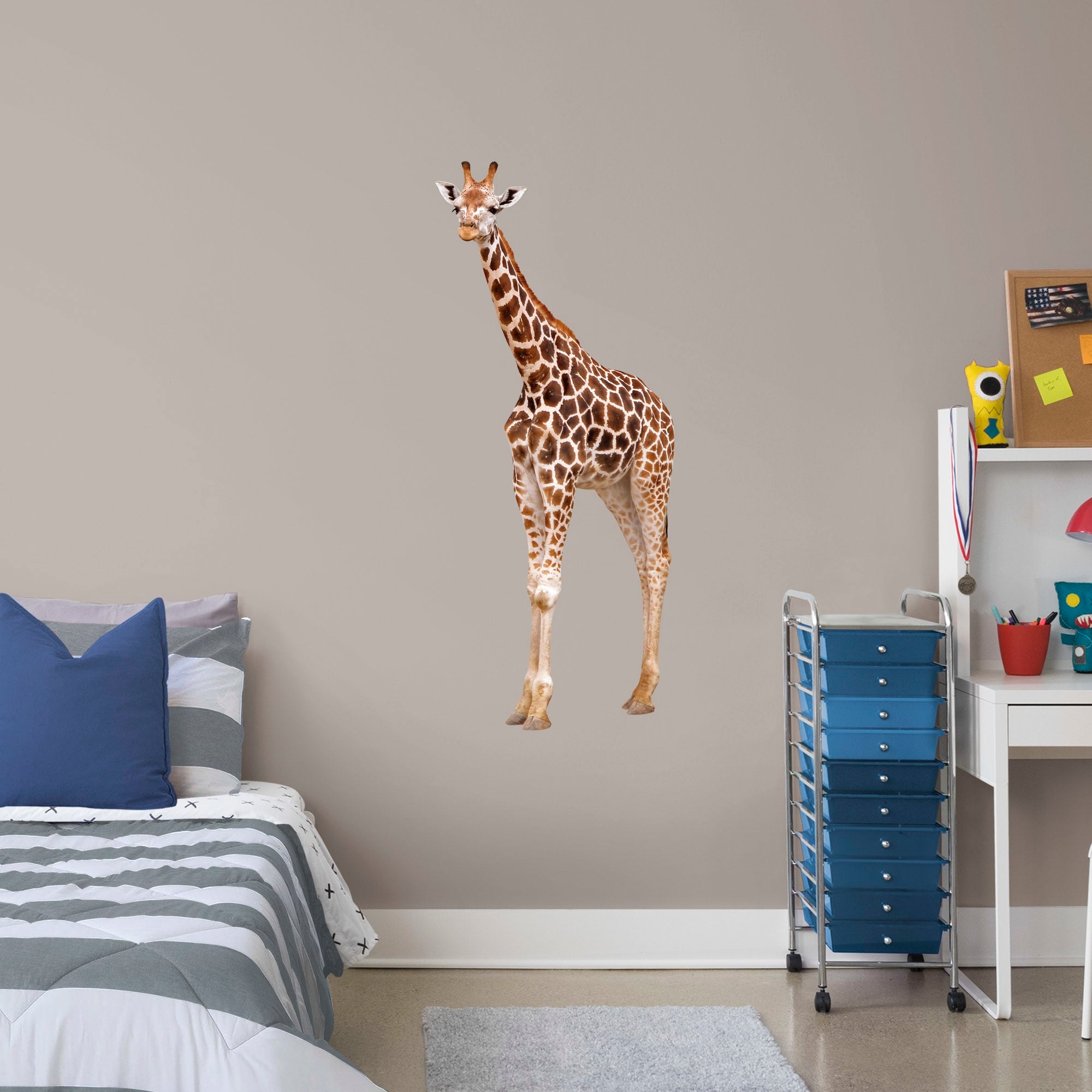Giraffe - Removable Vinyl Decal Giant Animal + 2 Decals (24"W x 55"H) by Fathead