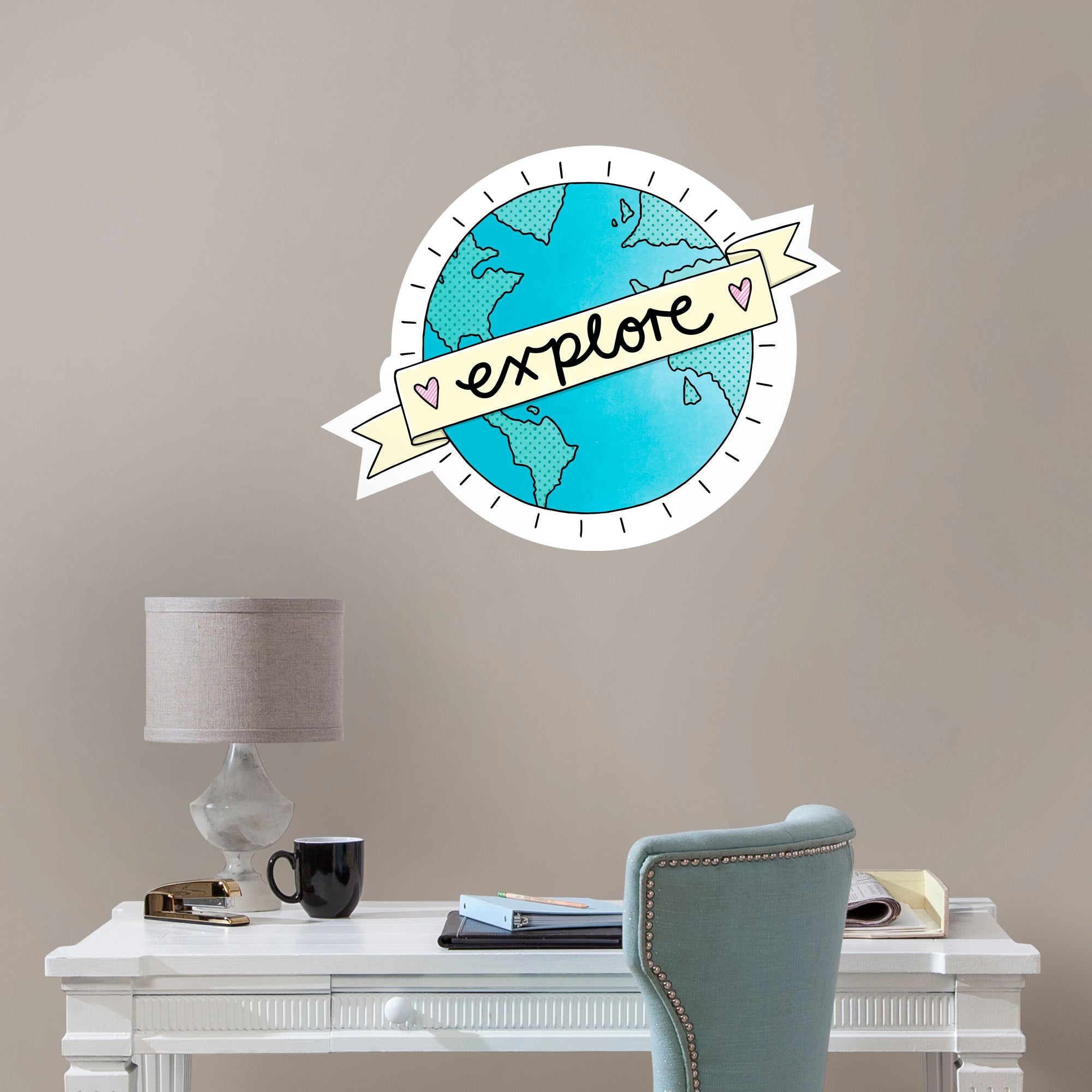 Explore Earth - Officially Licensed Big Moods Removable Wall Decal XL by Fathead | Vinyl