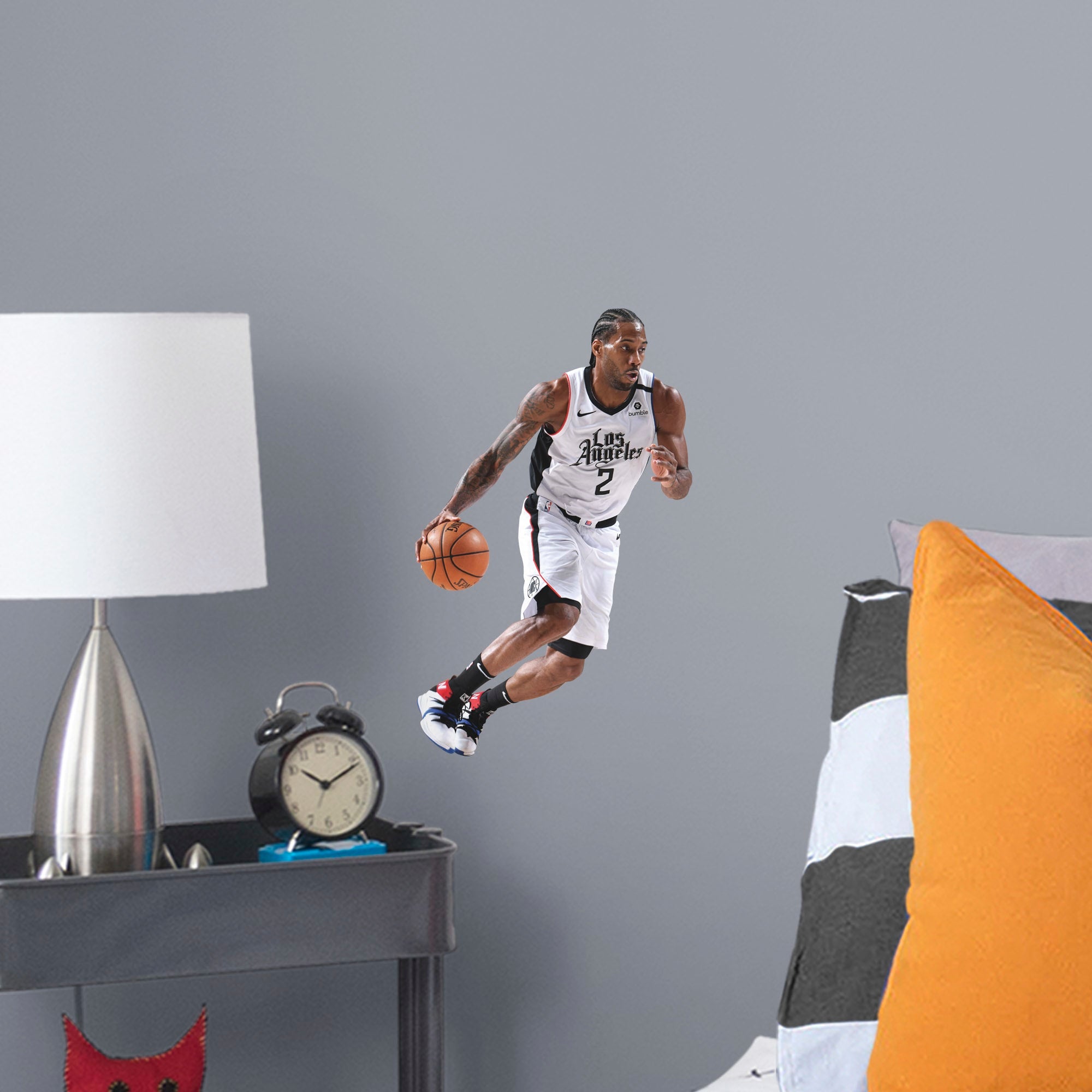 Kawhi Leonard for Los Angeles Clippers: City Jersey - Officially Licensed NBA Removable Wall Decal Large by Fathead | Vinyl