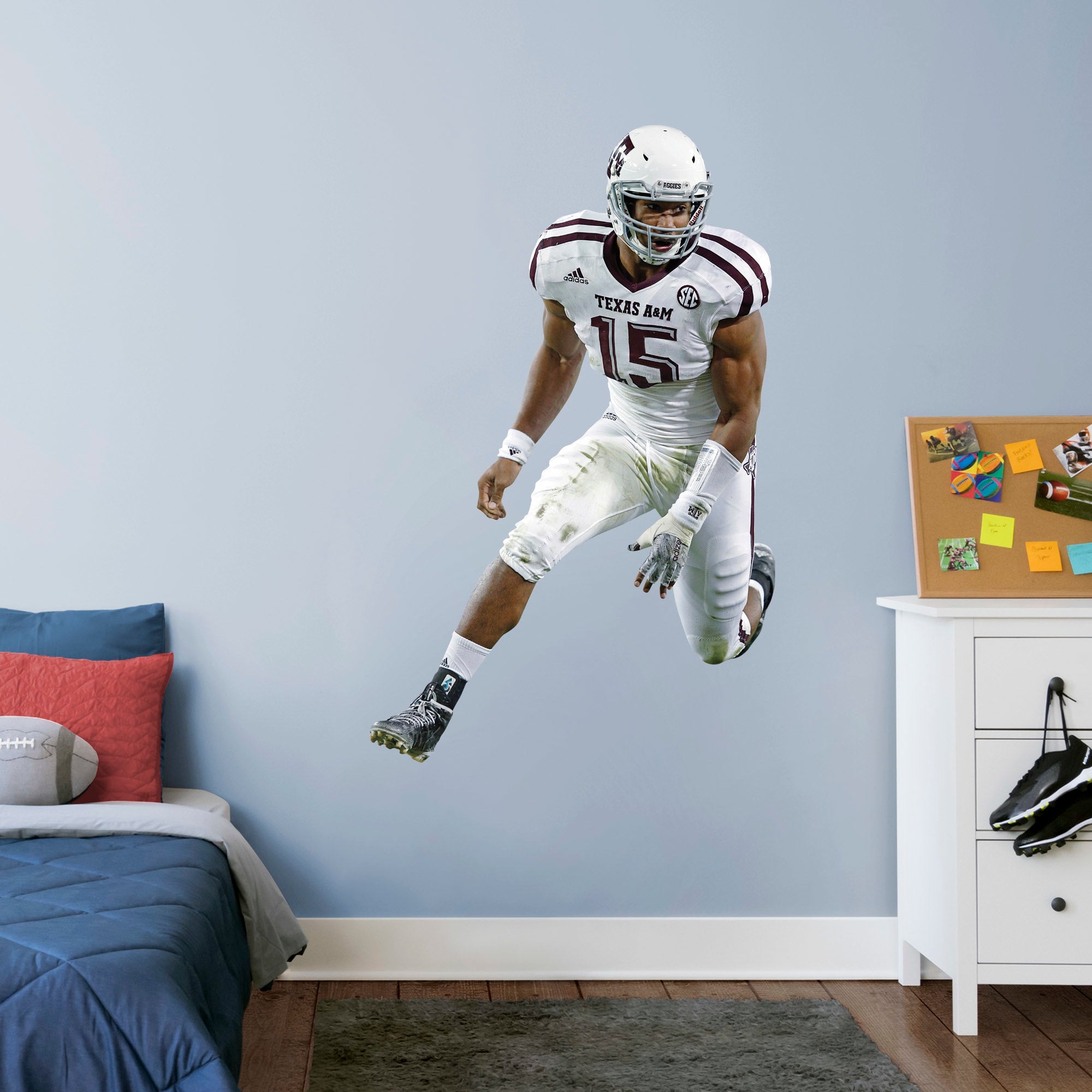 Myles Garrett for Texas A&M Aggies: Texas A&M - Officially Licensed Removable Wall Decal Giant Athlete + 2 Decals (33"W x 51"H)