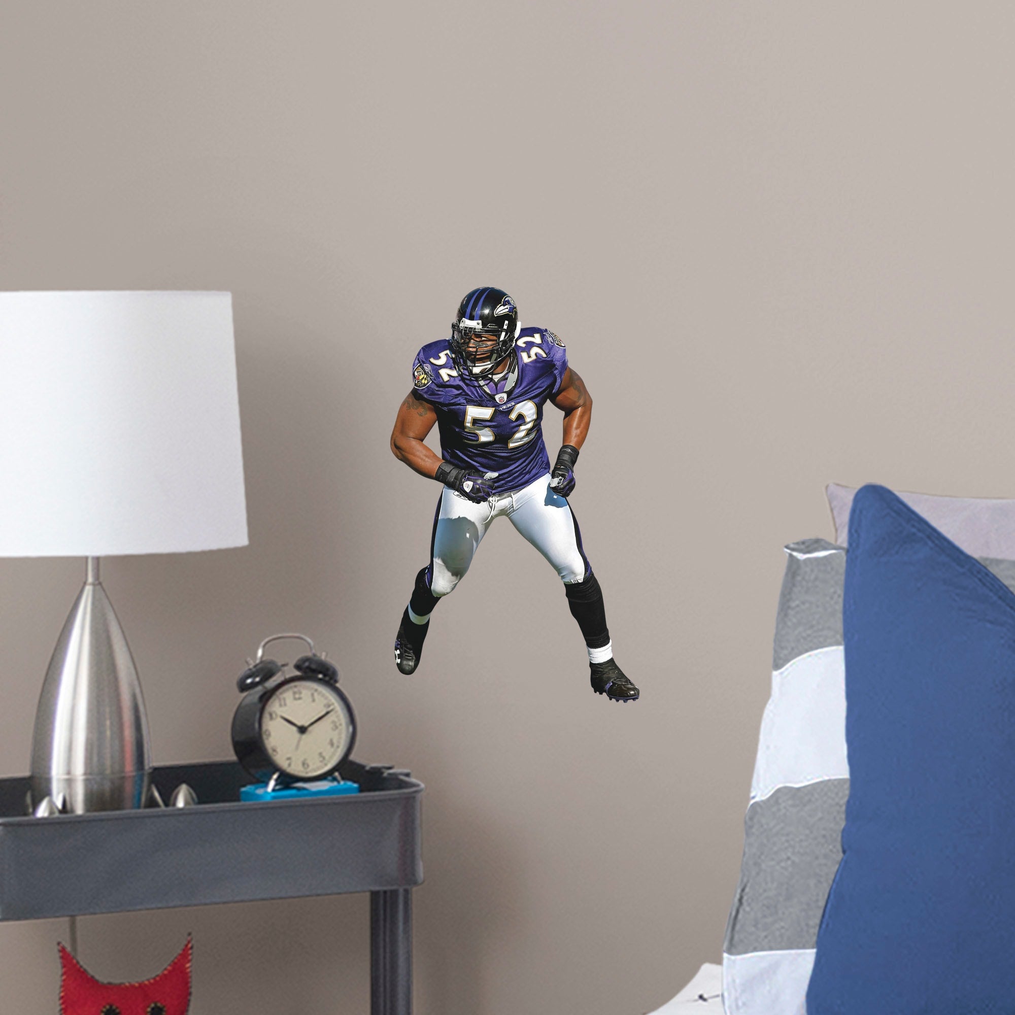 Ray Lewis for Baltimore Ravens: Legend - Officially Licensed NFL Removable Wall Decal Large by Fathead | Metal/Vinyl