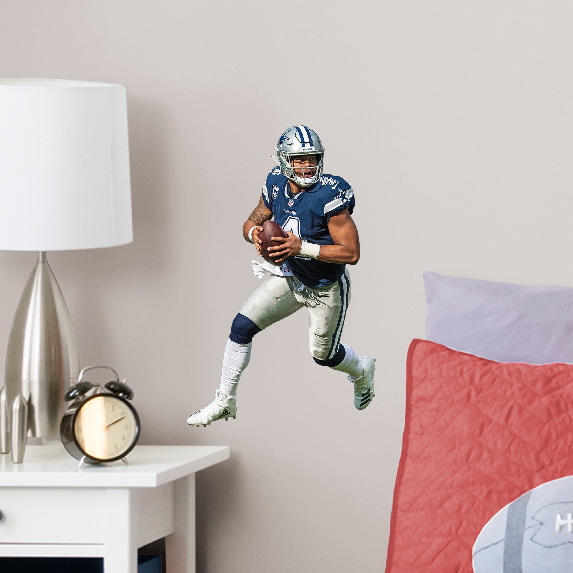 Dak Prescott for Dallas Cowboys: Away - Officially Licensed NFL Removable Wall Decal Large by Fathead | Vinyl