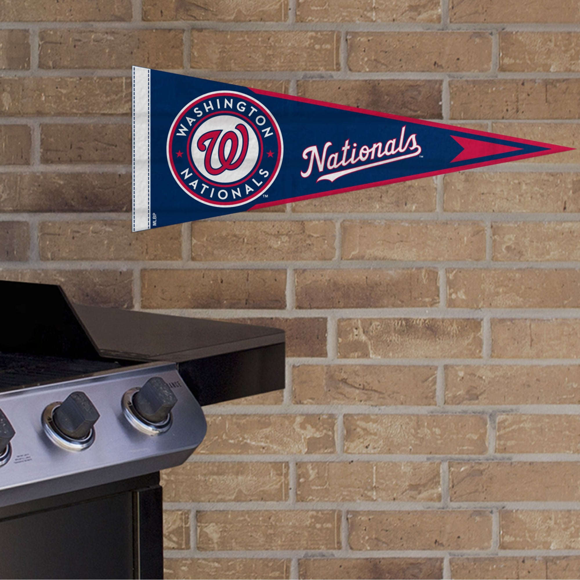 Washington Nationals: Pennant - Officially Licensed MLB Outdoor Graphic 24.0"W x 9.0"H by Fathead | Wood/Aluminum