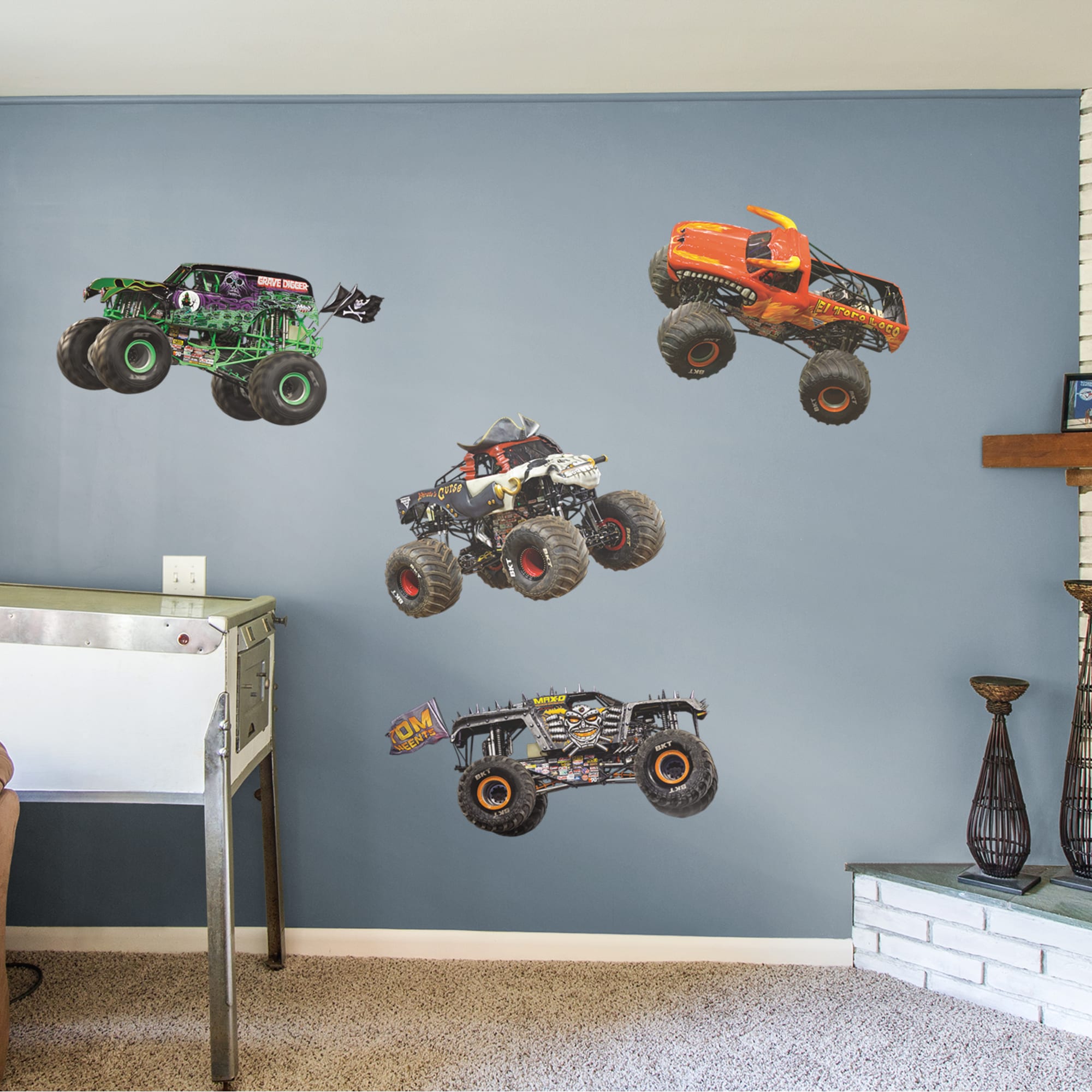Monster Jam: Collection - Officially Licensed Removable Wall Decal 79.0"W x 52.0"H by Fathead | Vinyl