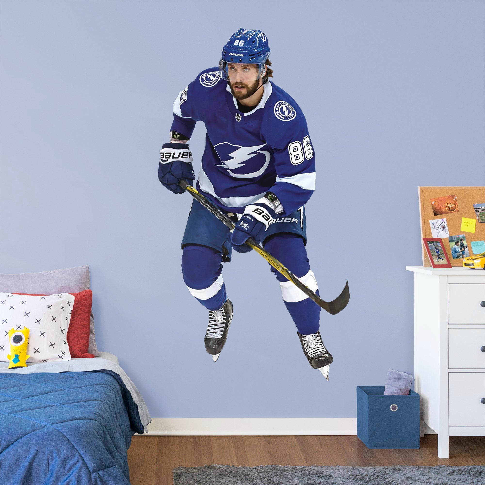 Nikita Kucherov for Tampa Bay Lightning - Officially Licensed NHL Removable Wall Decal Life-Size Athlete + 2 Decals (41"W x 76"H