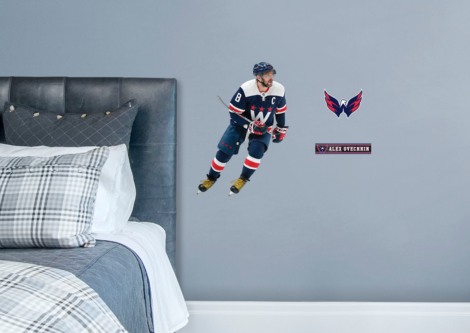 Alex Ovechkin 2021 Navy for Washington Capitals - Officially Licensed NHL Removable Wall Decal Large by Fathead | Vinyl