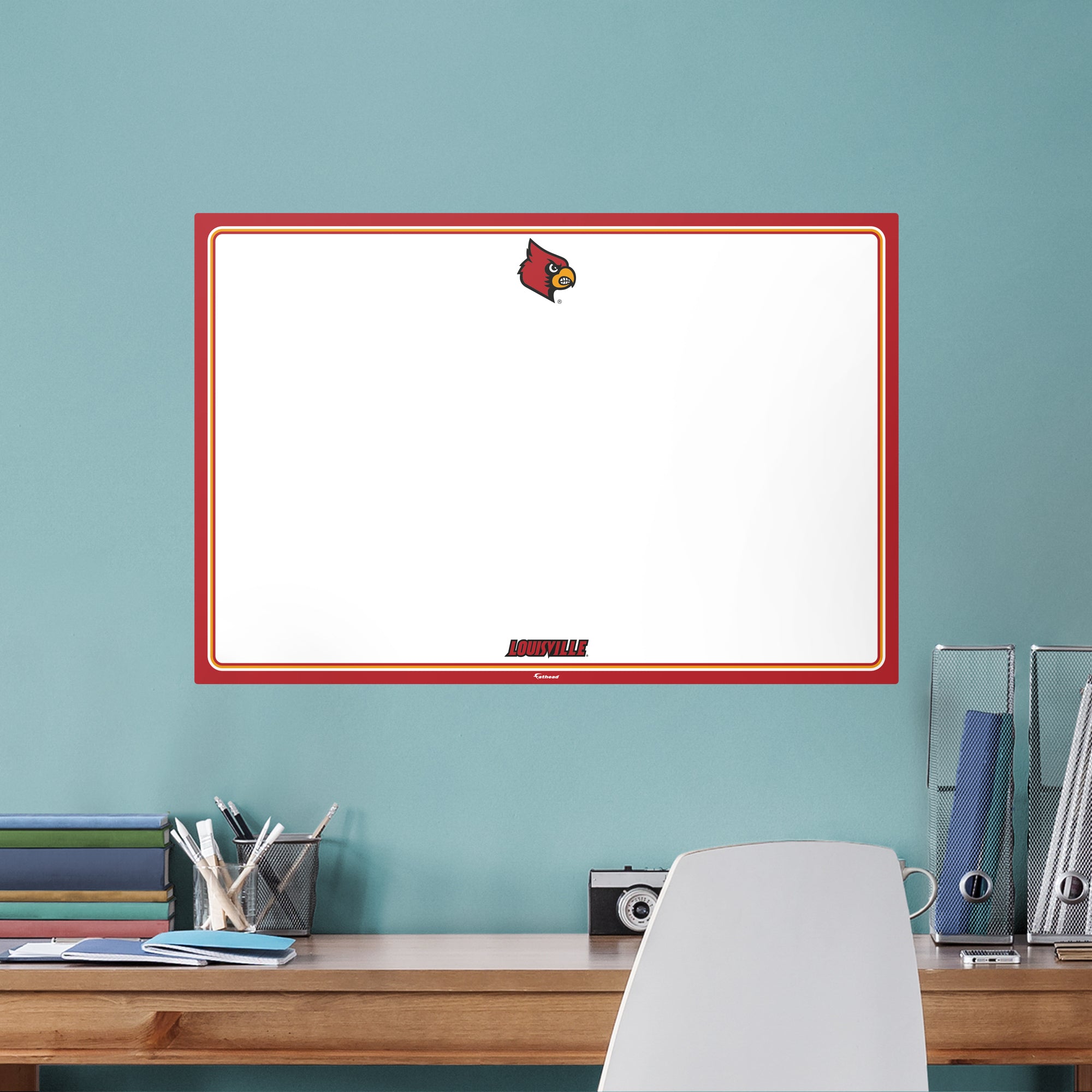 Louisville Cardinals: Dry Erase Whiteboard - X-Large Officially Licensed NCAA Removable Wall Decal XL by Fathead | Vinyl