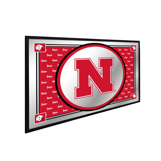 Nebraska Cornhuskers: Framed Mirrored Wall Sign - The Fan-Brand
