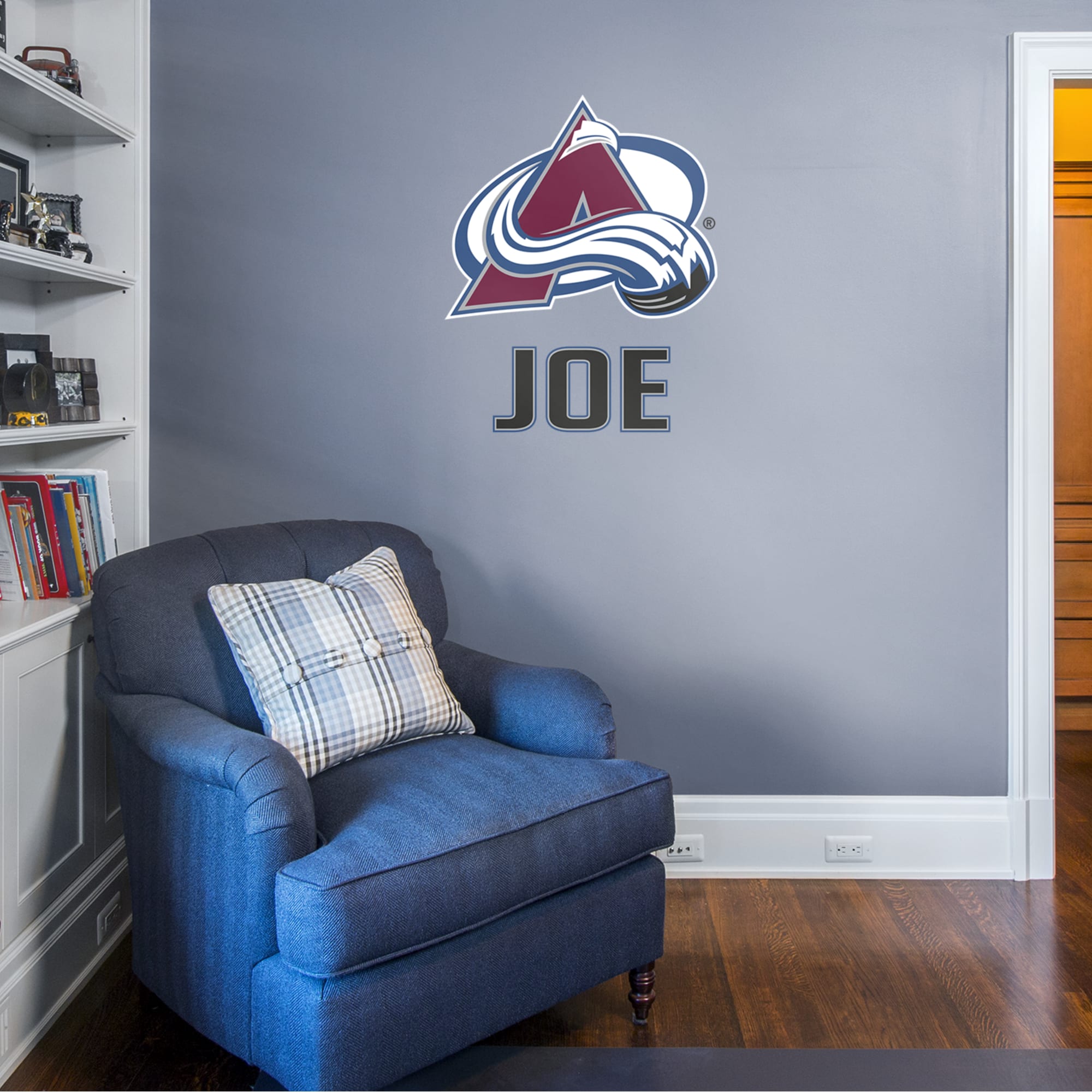 Colorado Avalanche: Stacked Personalized Name - Officially Licensed NHL Transfer Decal in Black (39.5"W x 52"H) by Fathead | Vin