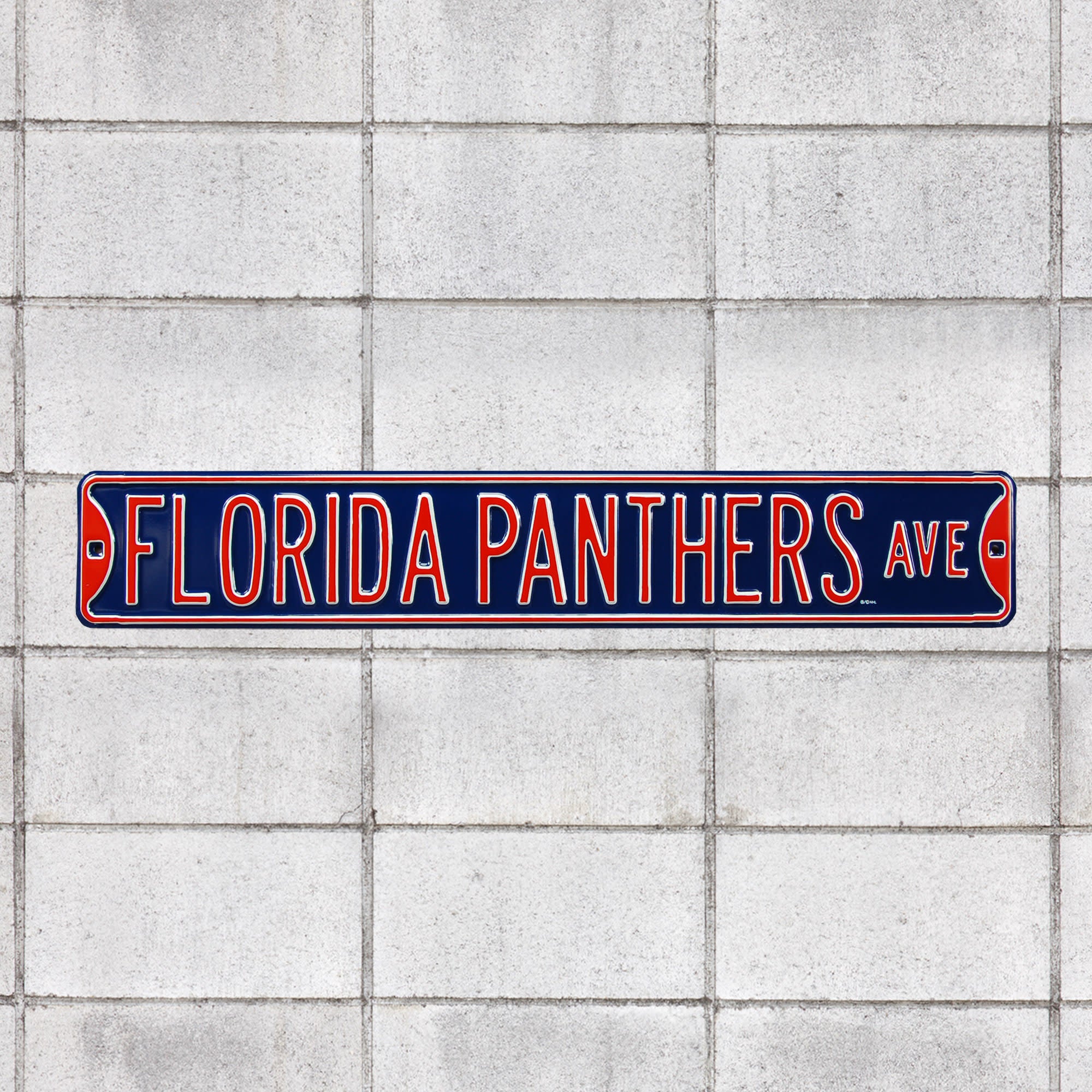 Florida Panthers: Florida Panthers Avenue - Officially Licensed NHL Metal Street Sign 36.0"W x 6.0"H by Fathead | 100% Steel