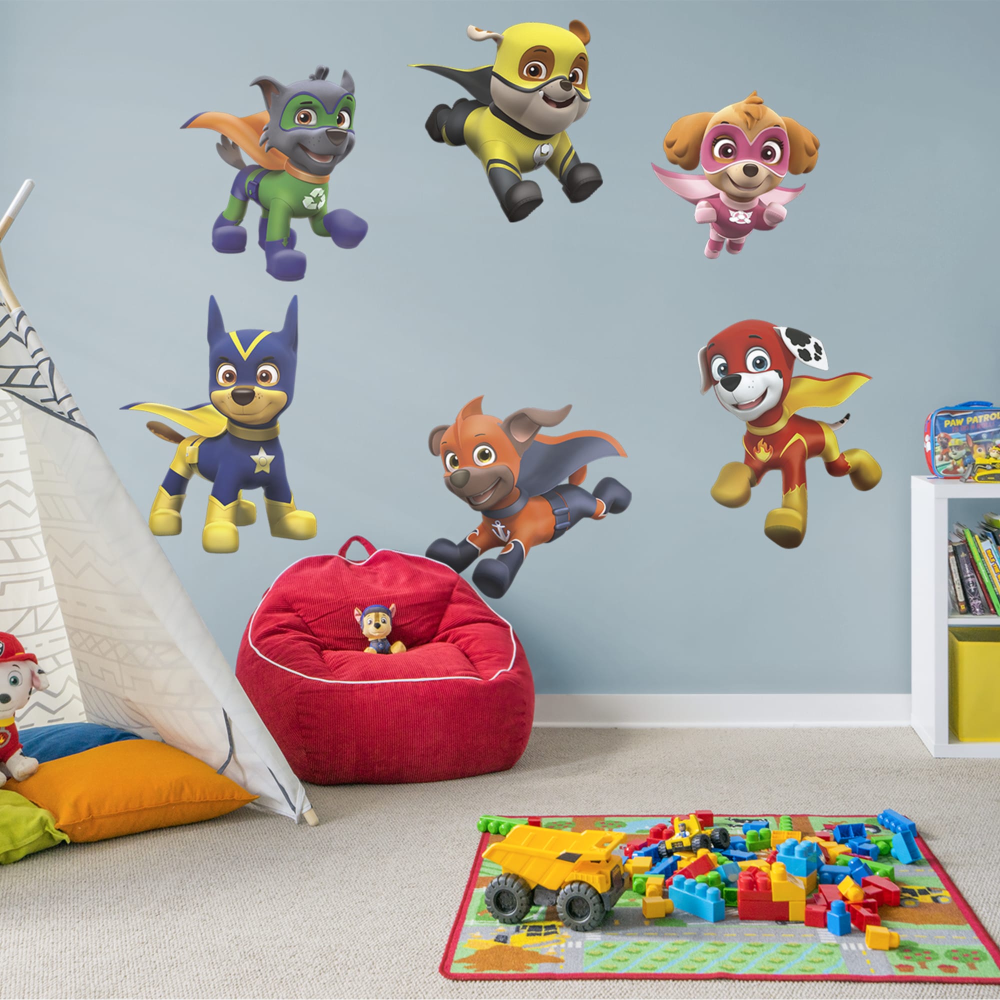PAW Patrol: Super Pups Collection - Officially Licensed Removable Wall Decals 25.0"W x 25.0"H by Fathead | Vinyl