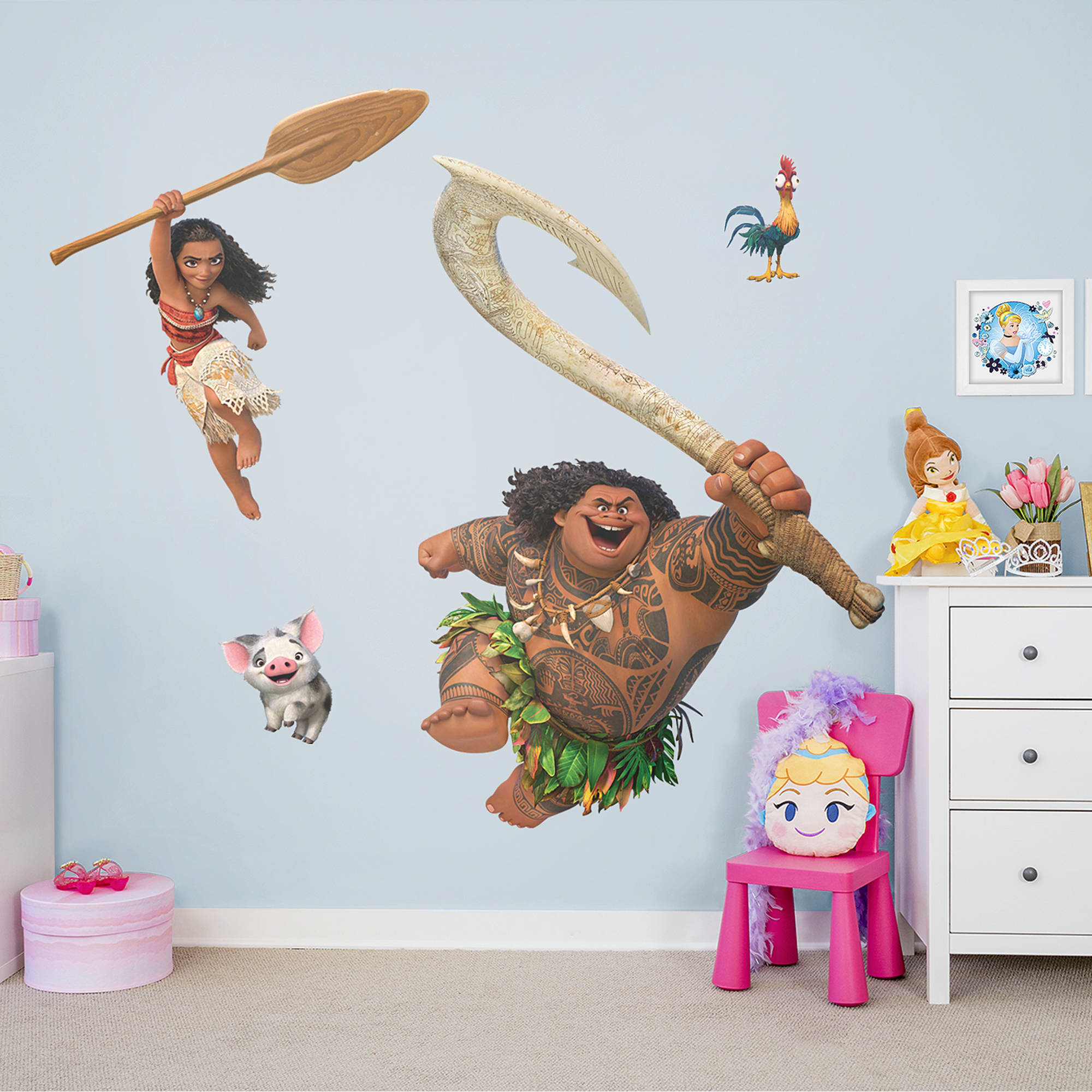 Moana: Collection - Officially Licensed Disney Removable Wall Decals 72.0"W x 48.0"H by Fathead | Vinyl