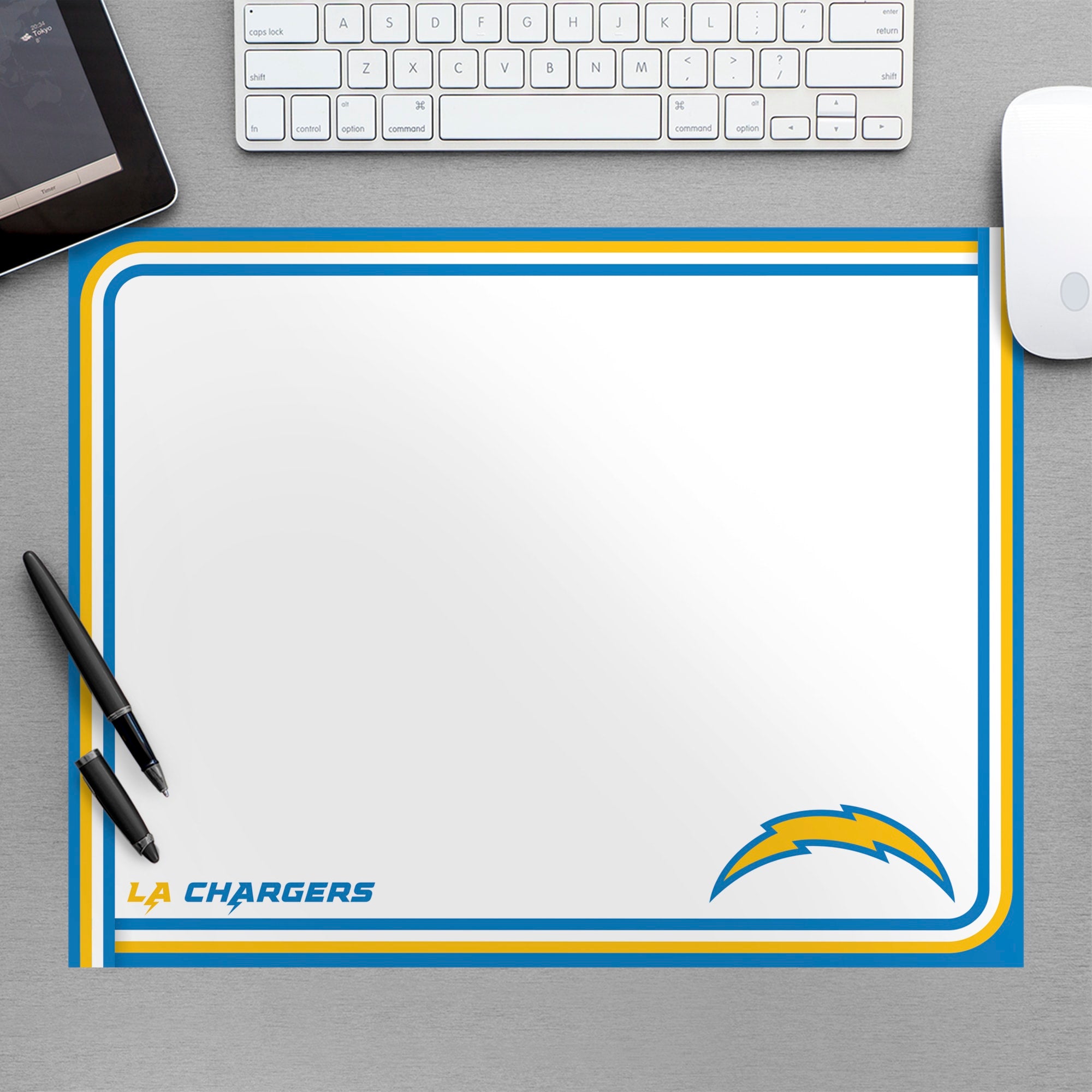 Los Angeles Chargers: Dry Erase Whiteboard - Officially Licensed NFL Removable Wall Decal Large by Fathead | Vinyl