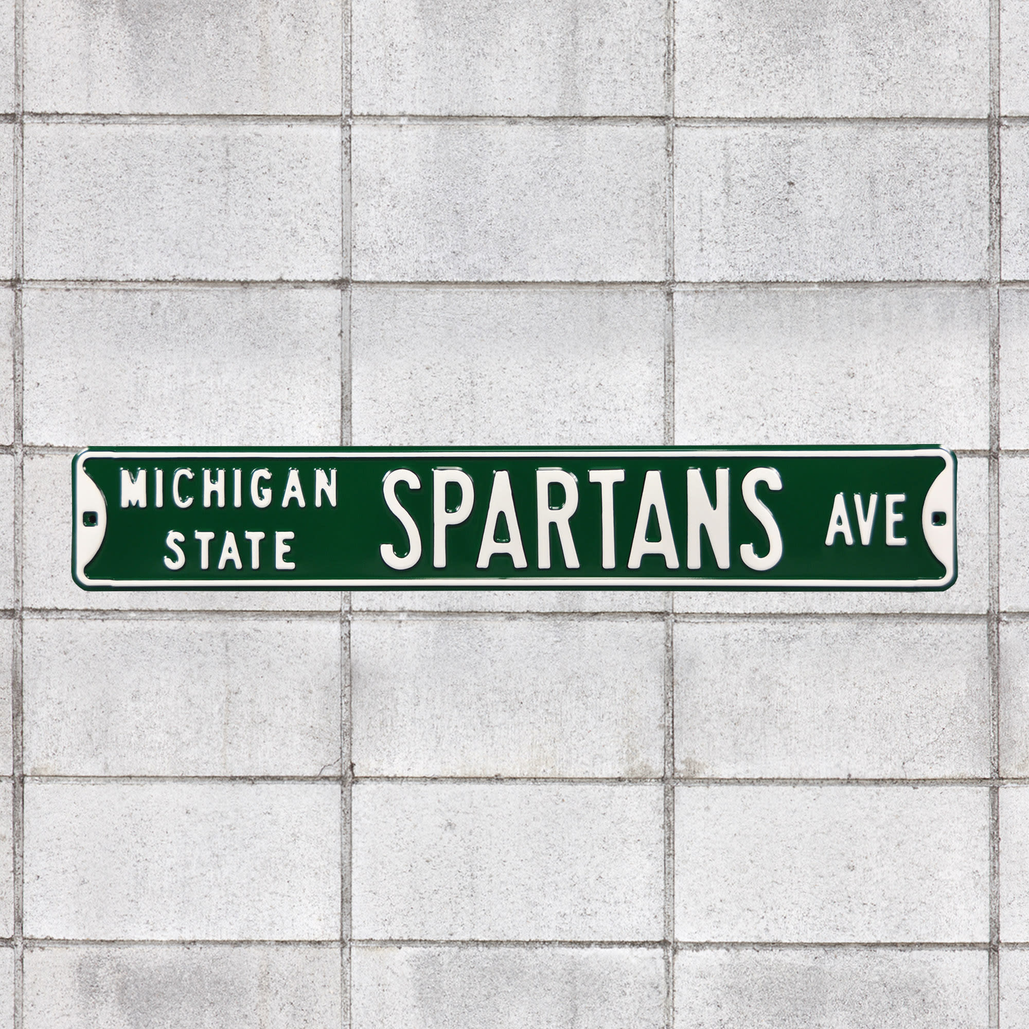 Michigan State Spartans: Michigan State Spartans Avenue - Officially Licensed Metal Street Sign 36.0"W x 6.0"H by Fathead | 100%